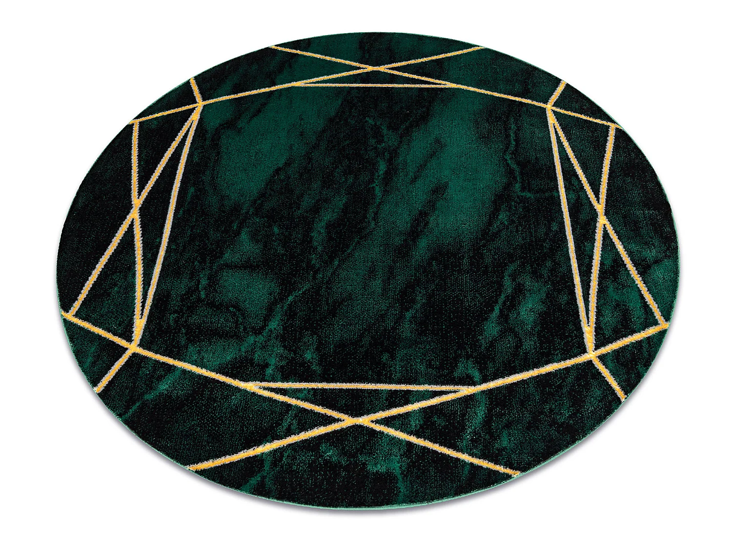 Tapis EMERALD exclusif 1022 cercle - glamour, élégant marbre, géom� cercle 120 cm