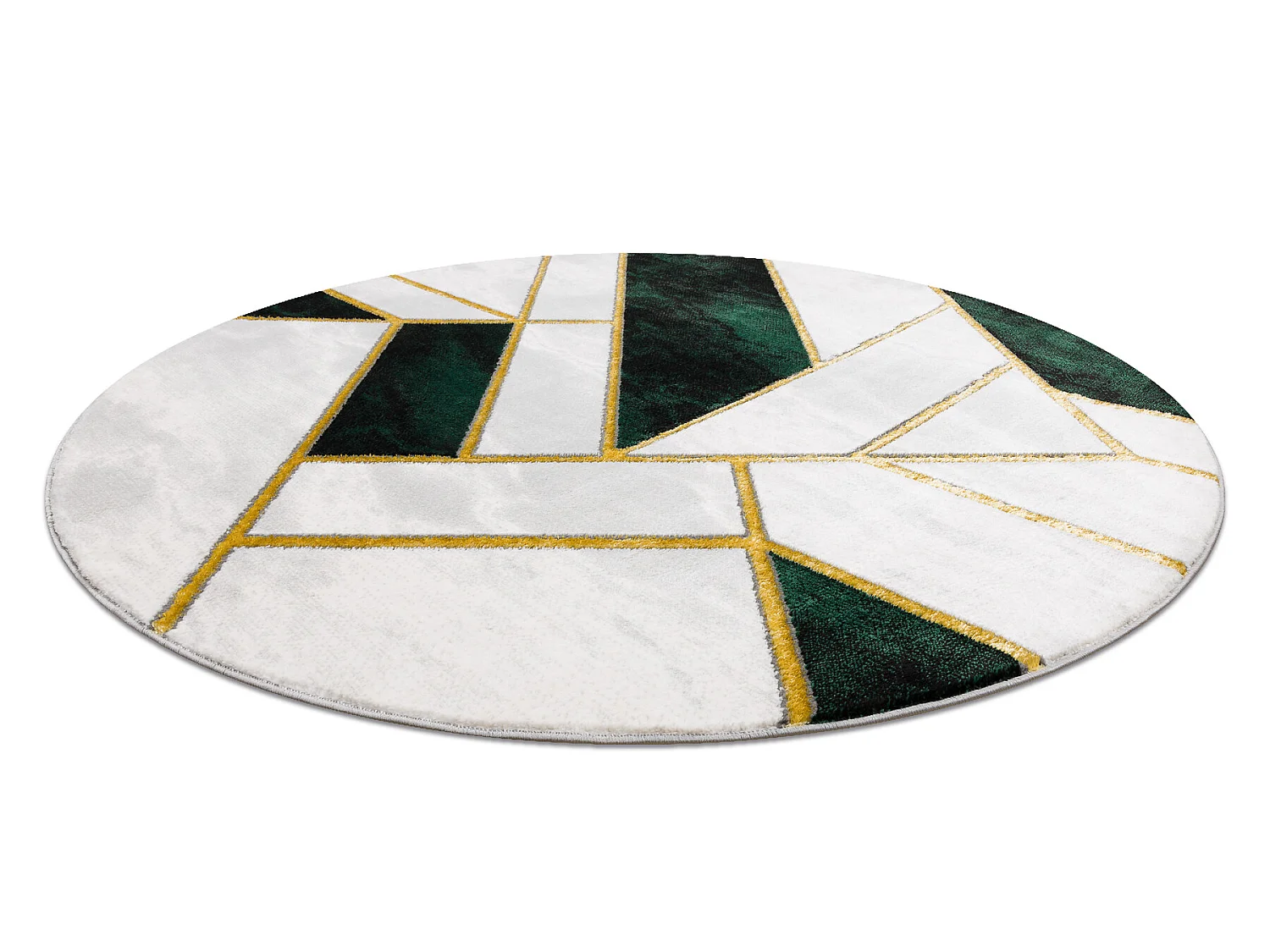 Exklusiv EMERALD Teppich 1015 Kreis - glamour, stilvoll Marmor, geomet cercle 160 cm