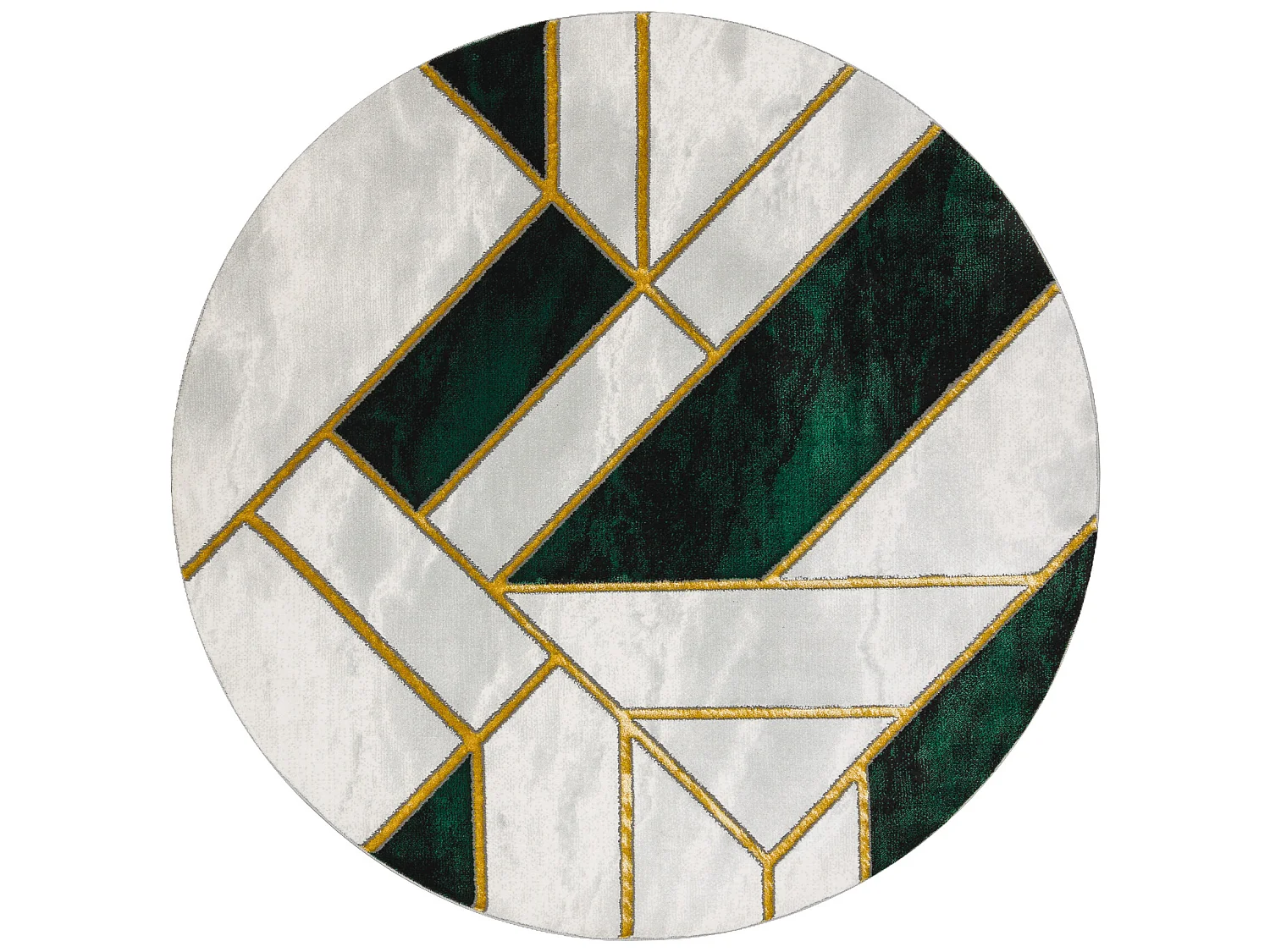 Exklusiv EMERALD Teppich 1015 Kreis - glamour, stilvoll Marmor, geomet cercle 160 cm