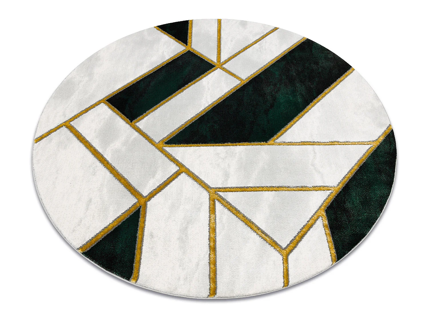 Tapis EMERALD exclusif 1015 cercle - glamour, élégant marbre, géom� cercle 160 cm
