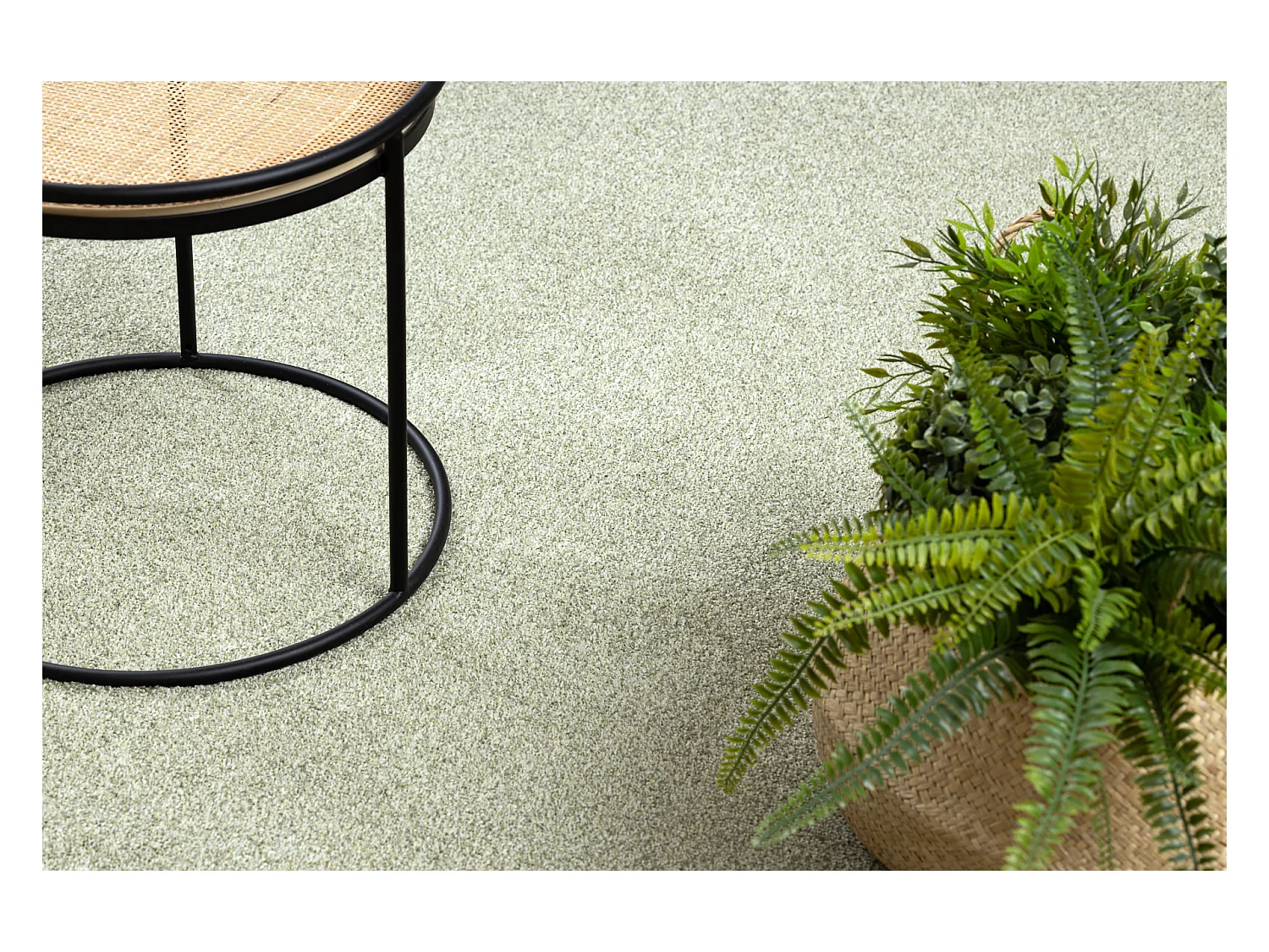 TAPIS cercle EXCELLENCE olive verte 240 plaine MÉLANGE cercle 100 cm