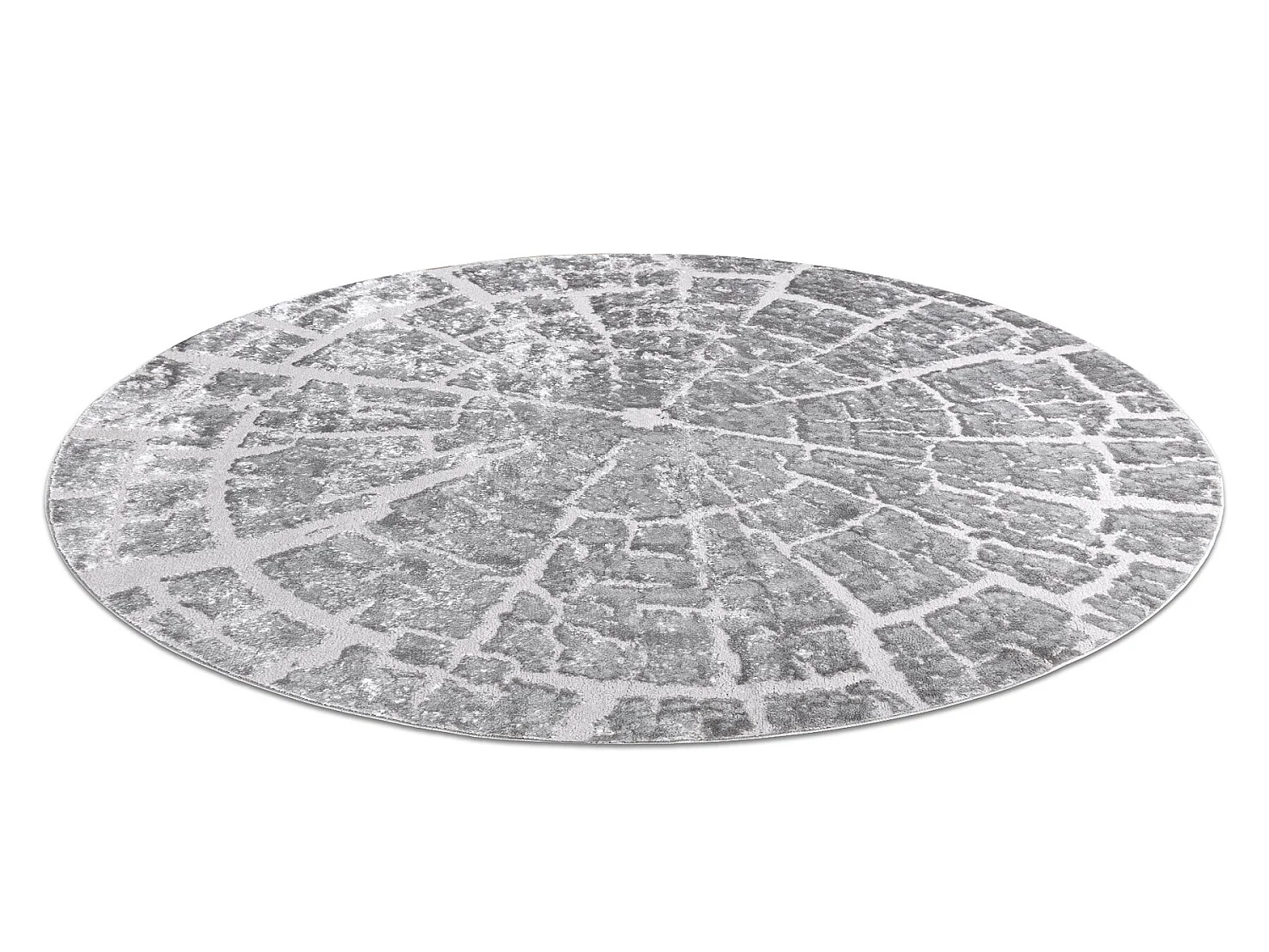 Tapis MEFE moderne Cercle 6185 Arbre Bois - Structural deux niveaux de cercle 120 cm