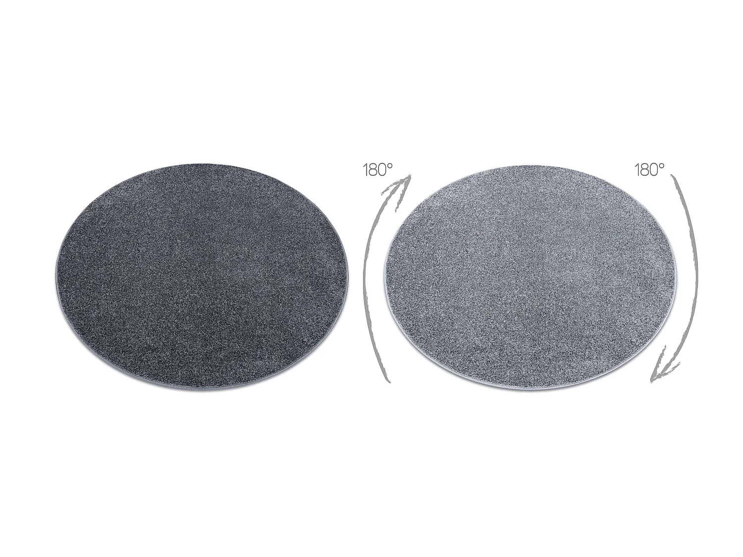 TAPIS cercle SANTA FE gris 97 plaine couleur unie cercle 100 cm