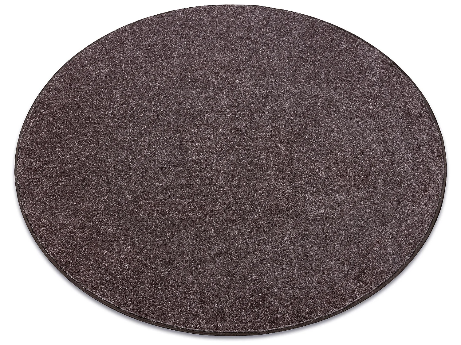 TAPIS cercle SANTA FE marron 42 plaine couleur unie cercle 150 cm