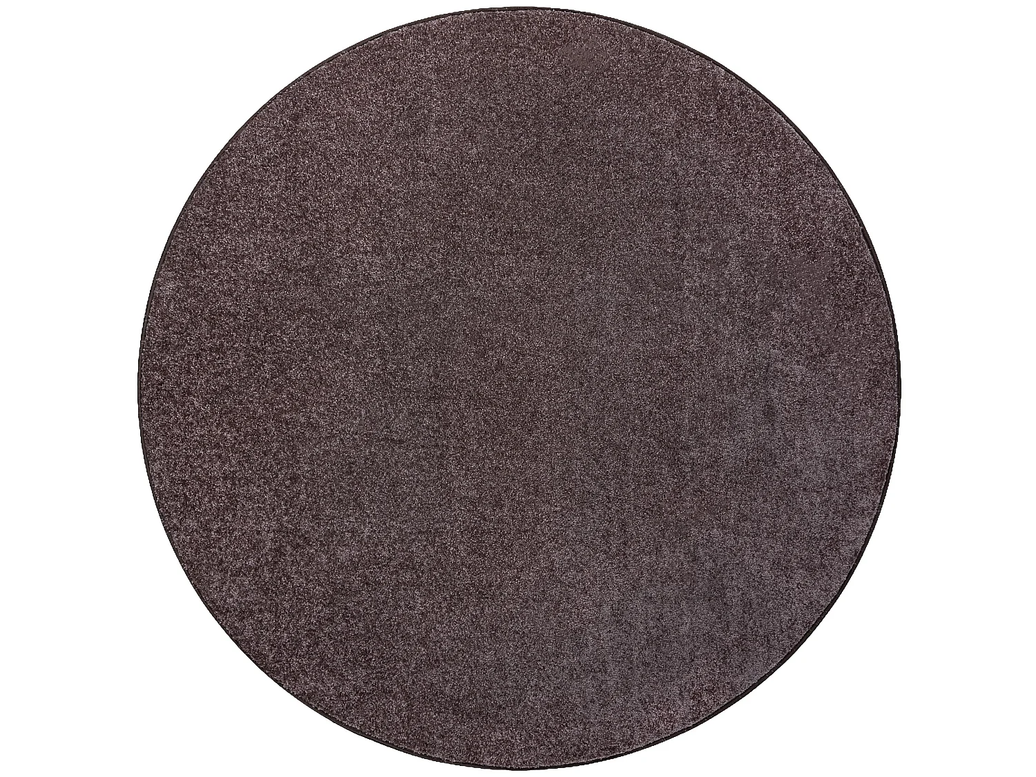 TAPIS cercle SANTA FE marron 42 plaine couleur unie cercle 150 cm