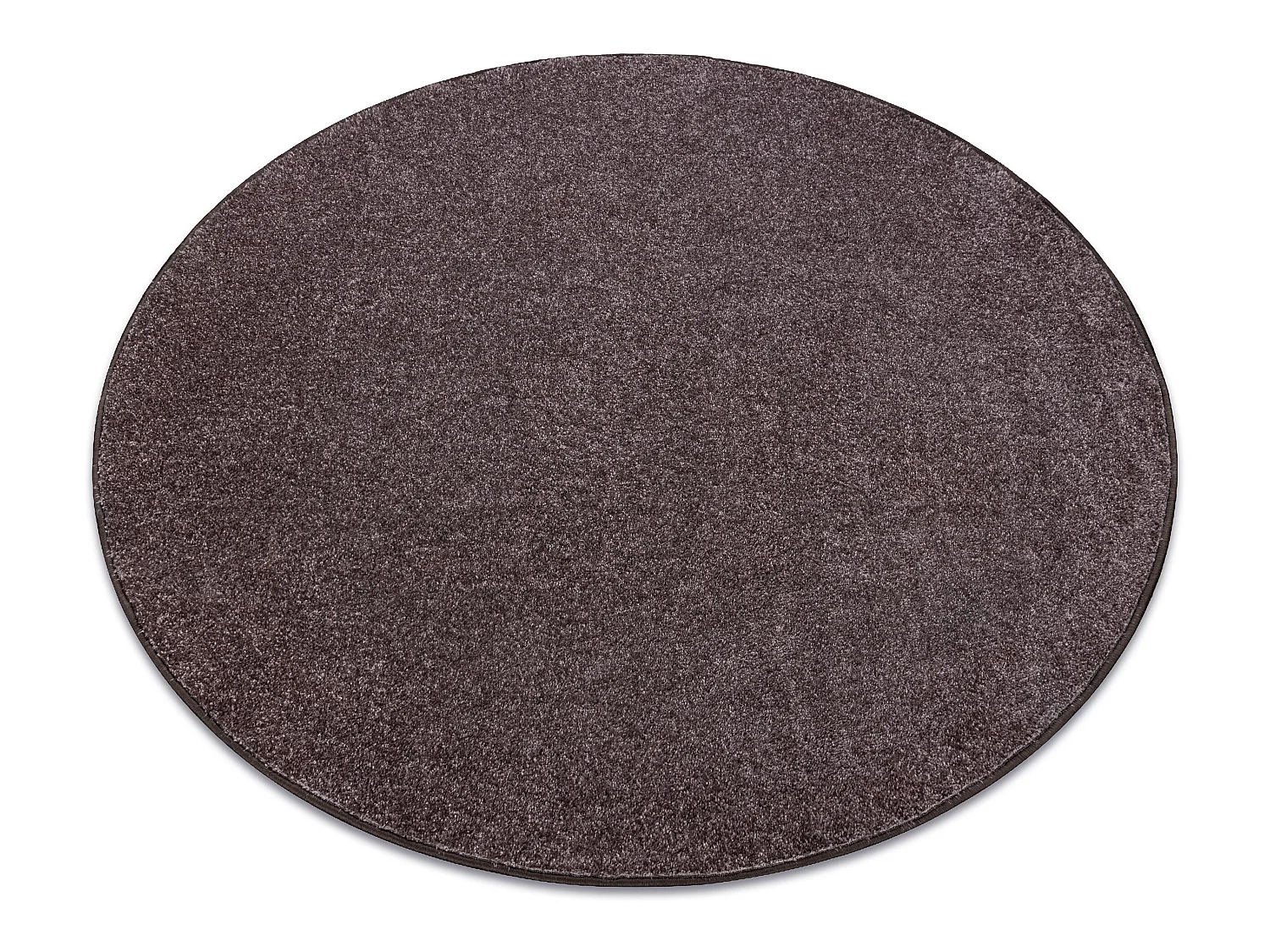 TAPIJT ROND SANTA FE bruin 42 , glad , uniform, enkele kleur cercle 150 cm