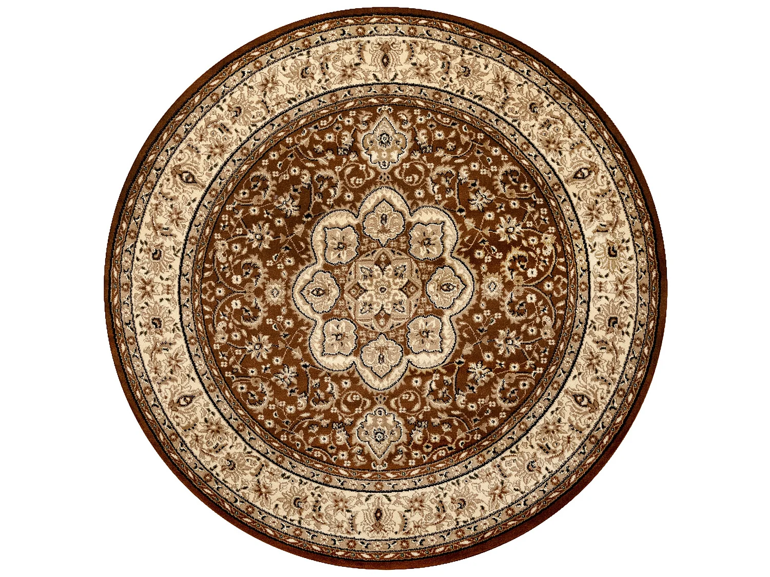 Tapijt ROYAL ADR ROND patroon 521 bruin cercle 200 cm