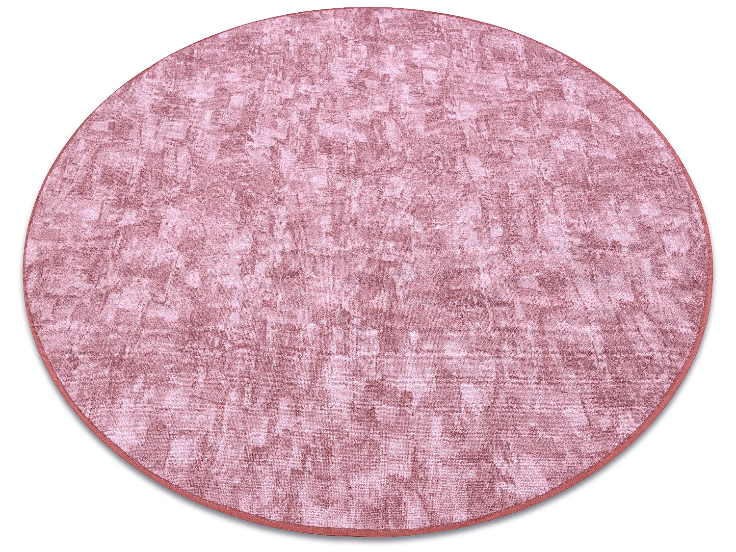 TAPIJT ROND SOLID vuil rozekleuring 60 BETON  cercle 100 cm