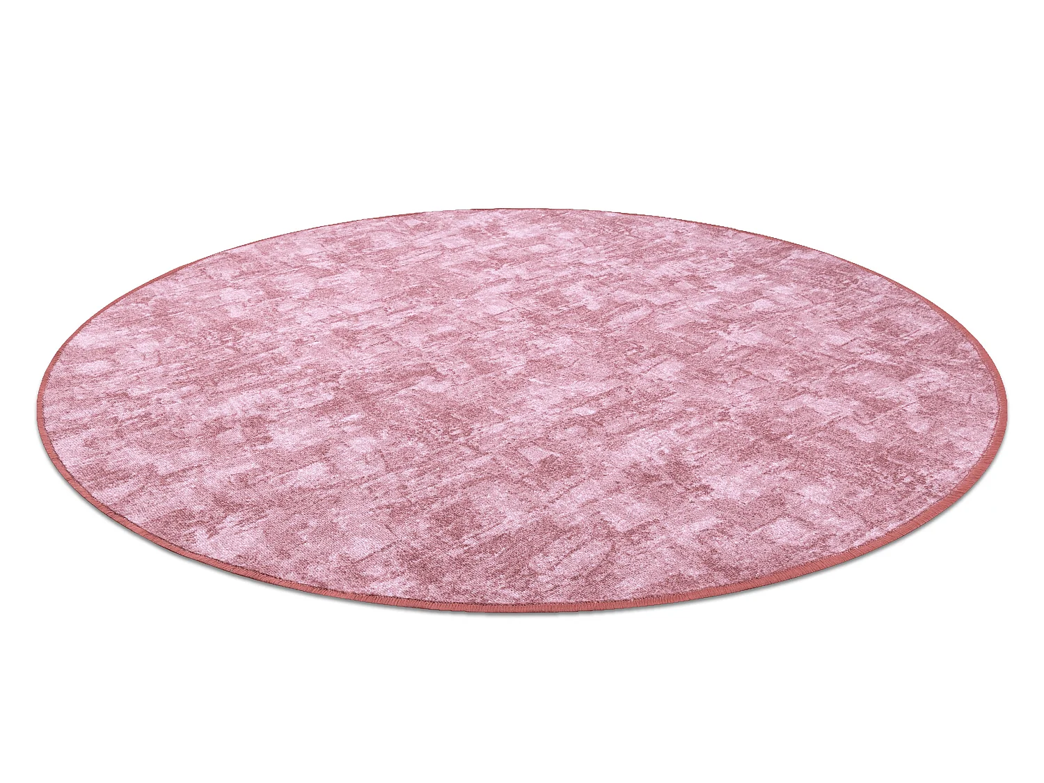 TAPIJT ROND SOLID vuil rozekleuring 60 BETON  cercle 100 cm