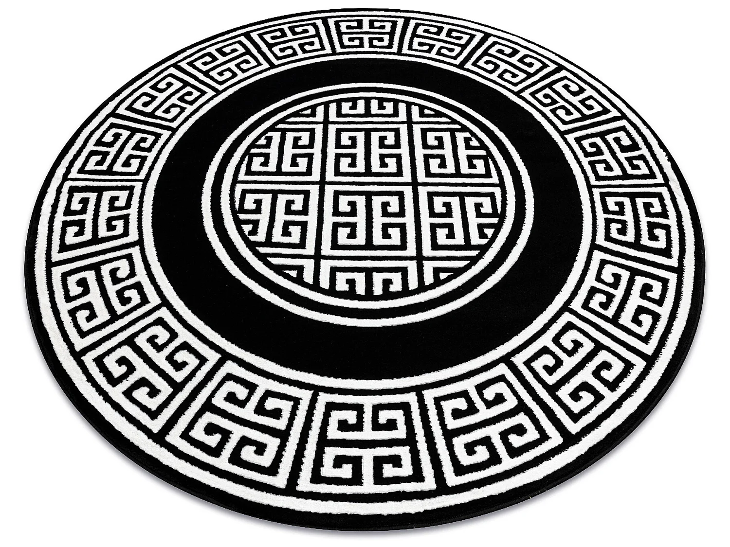 Tapijt GLOSS wiel modern 6776 85 stijlvol, frame, Grieks sleutel patro cercle 150 cm