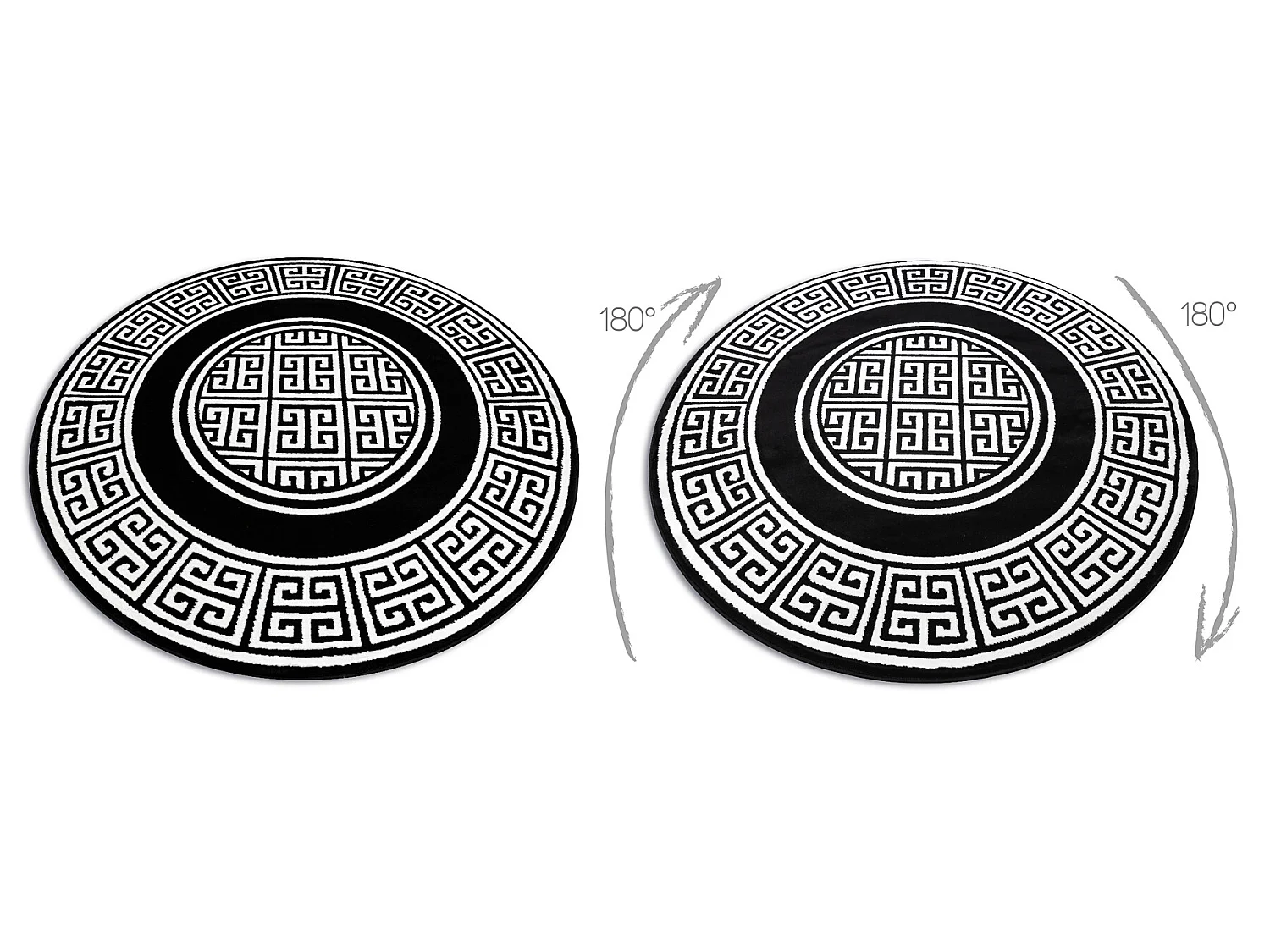 Tapijt GLOSS wiel modern 6776 85 stijlvol, frame, Grieks sleutel patro cercle 150 cm