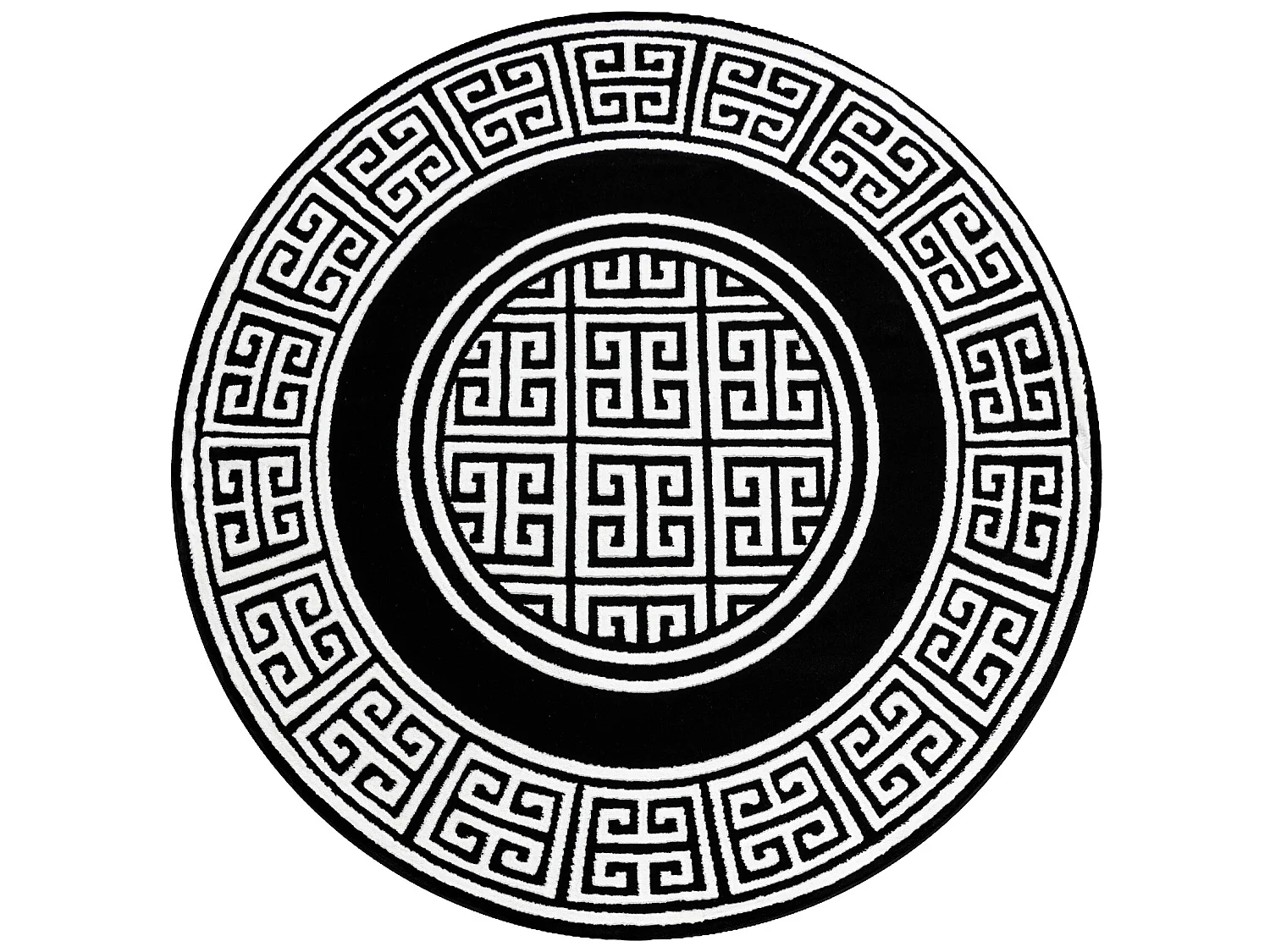 Tapijt GLOSS wiel modern 6776 85 stijlvol, frame, Grieks sleutel patro cercle 150 cm