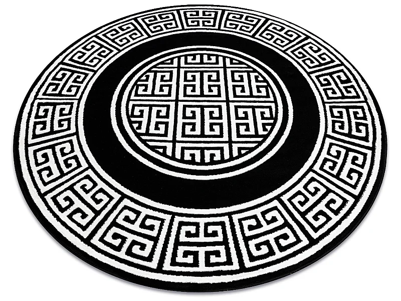 Tapijt GLOSS wiel modern 6776 85 stijlvol, frame, Grieks sleutel patro cercle 150 cm