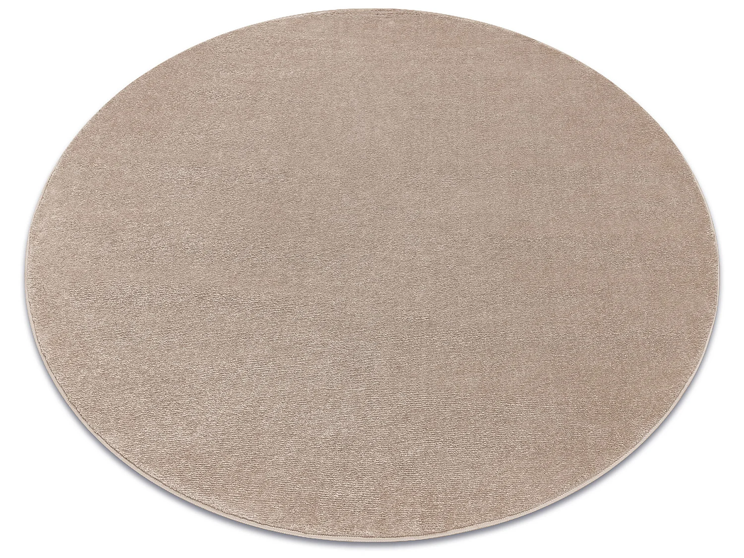 Tapijt SOFTY cirkel uniform, enkele kleur beige  cercle 120 cm