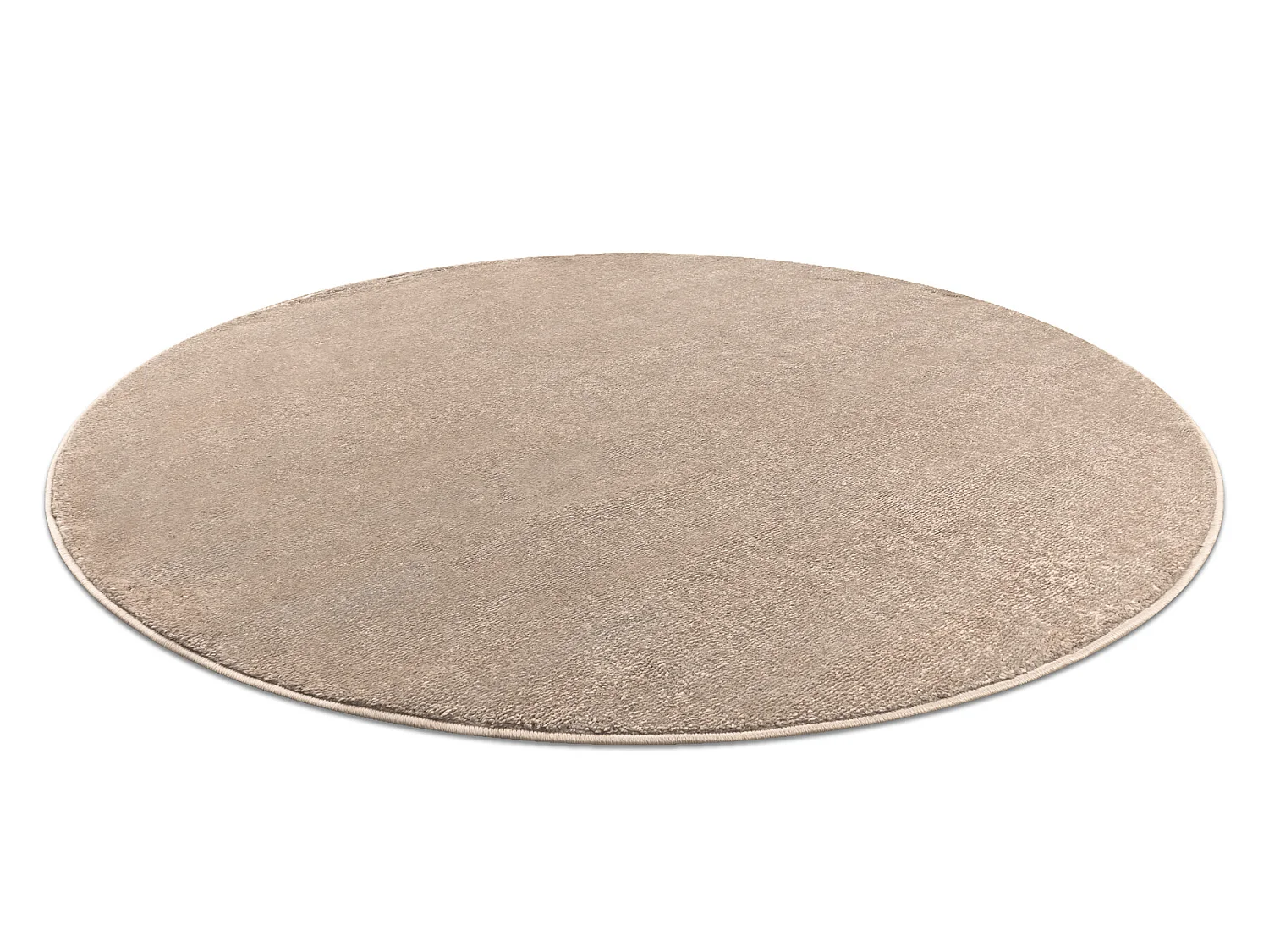 Tapijt SOFTY cirkel uniform, enkele kleur beige  cercle 120 cm