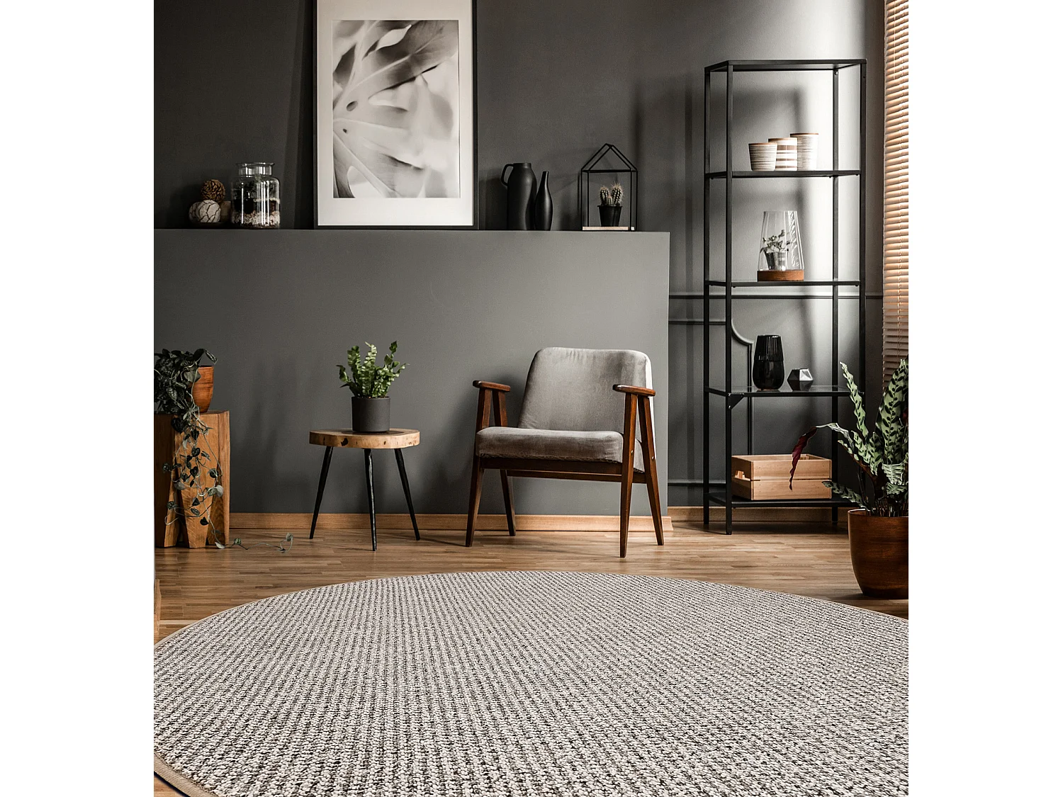 TAPIJT rond PRIUS 39 beige  cercle 133 cm