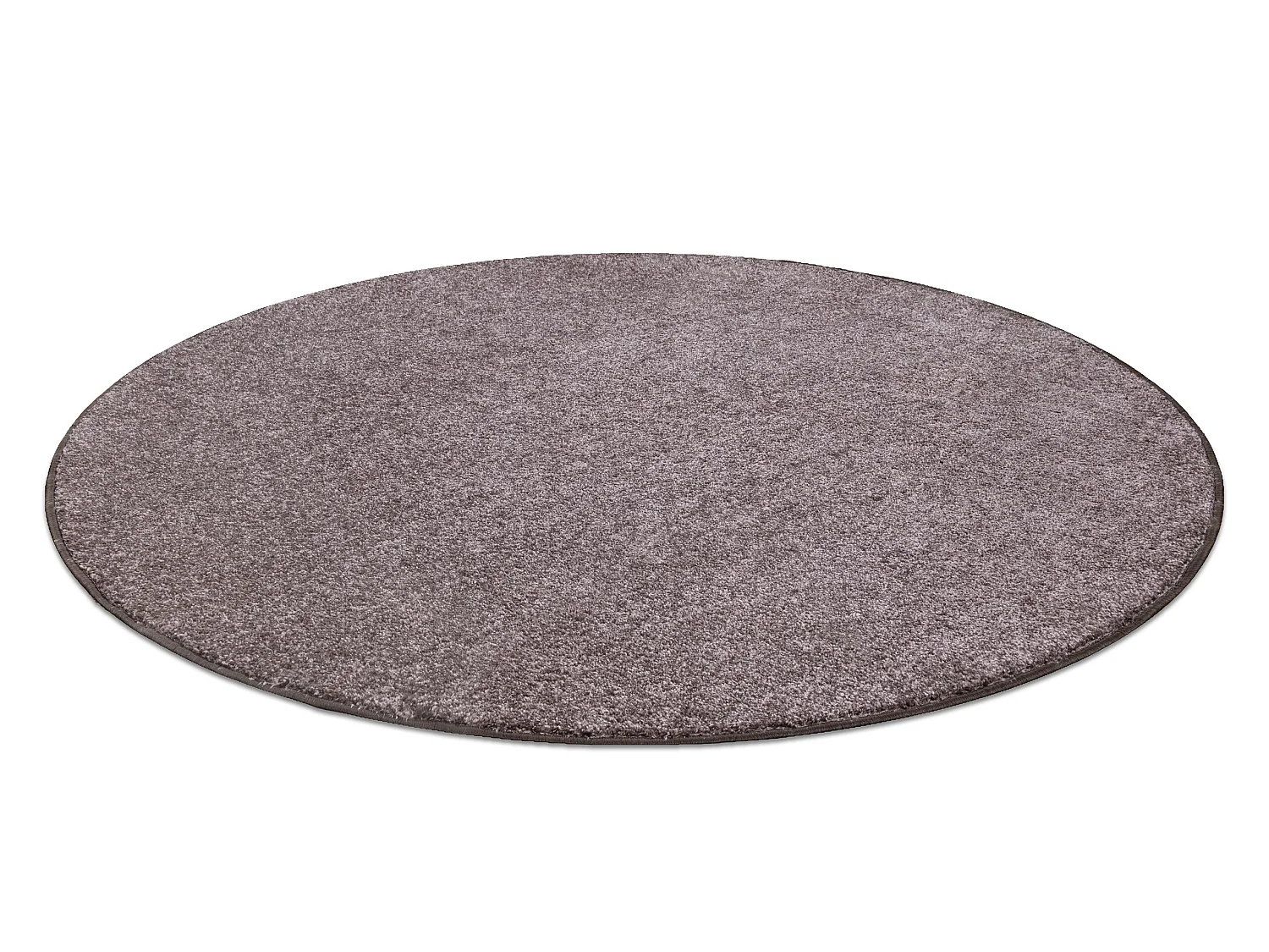 TAPIS cercle SANTA FE marron 42 plaine couleur unie cercle 100 cm