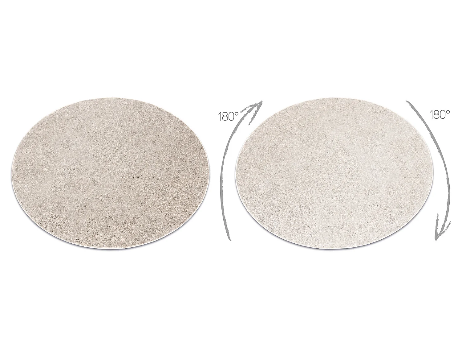 DYWAN koło SANTA FE beż 33 gładki, jednolity, jednokolorowy cercle 200 cm