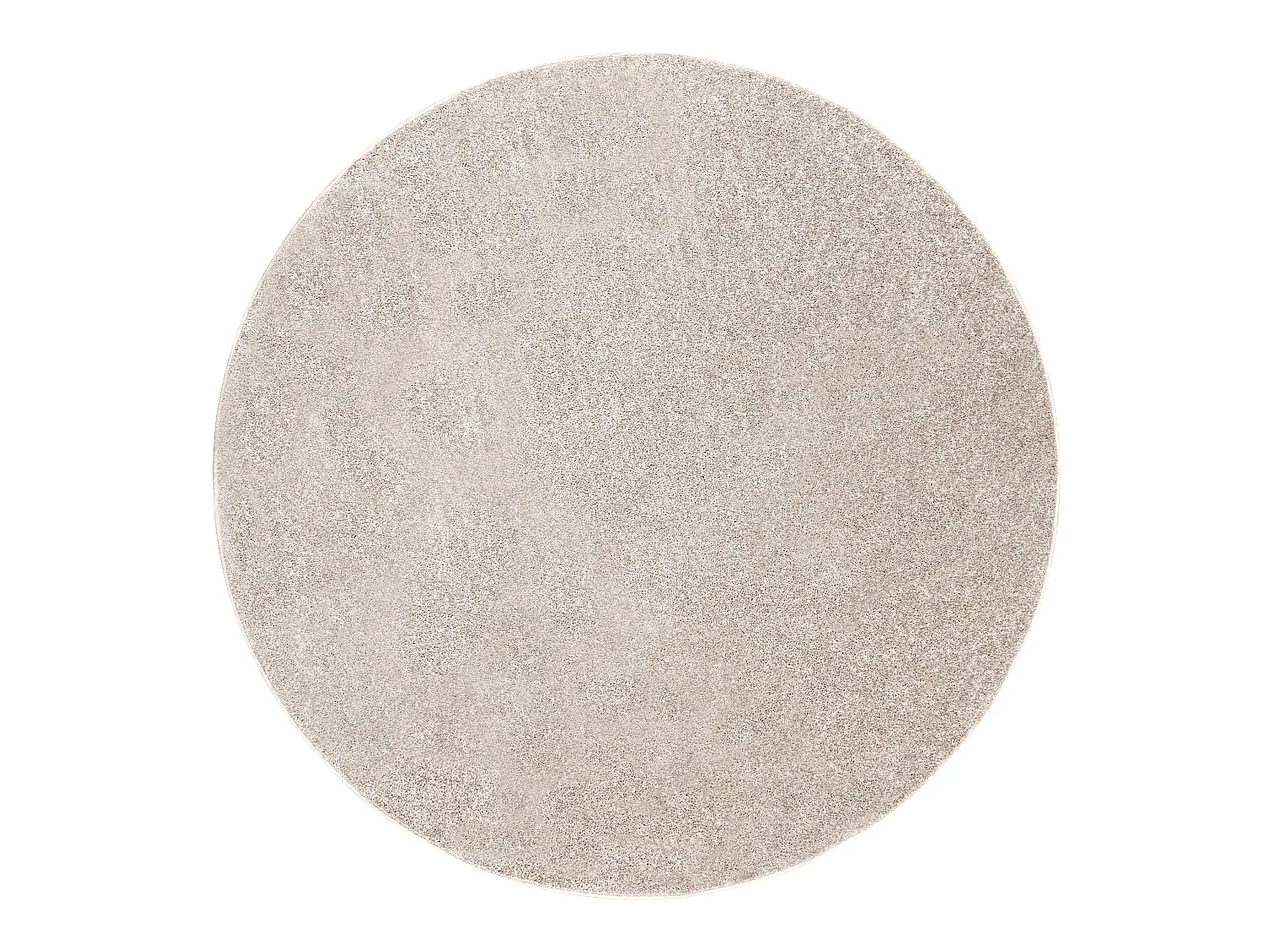 TAPIJT ROND SANTA FE beige 33 , glad , uniform, enkele kleur cercle 200 cm
