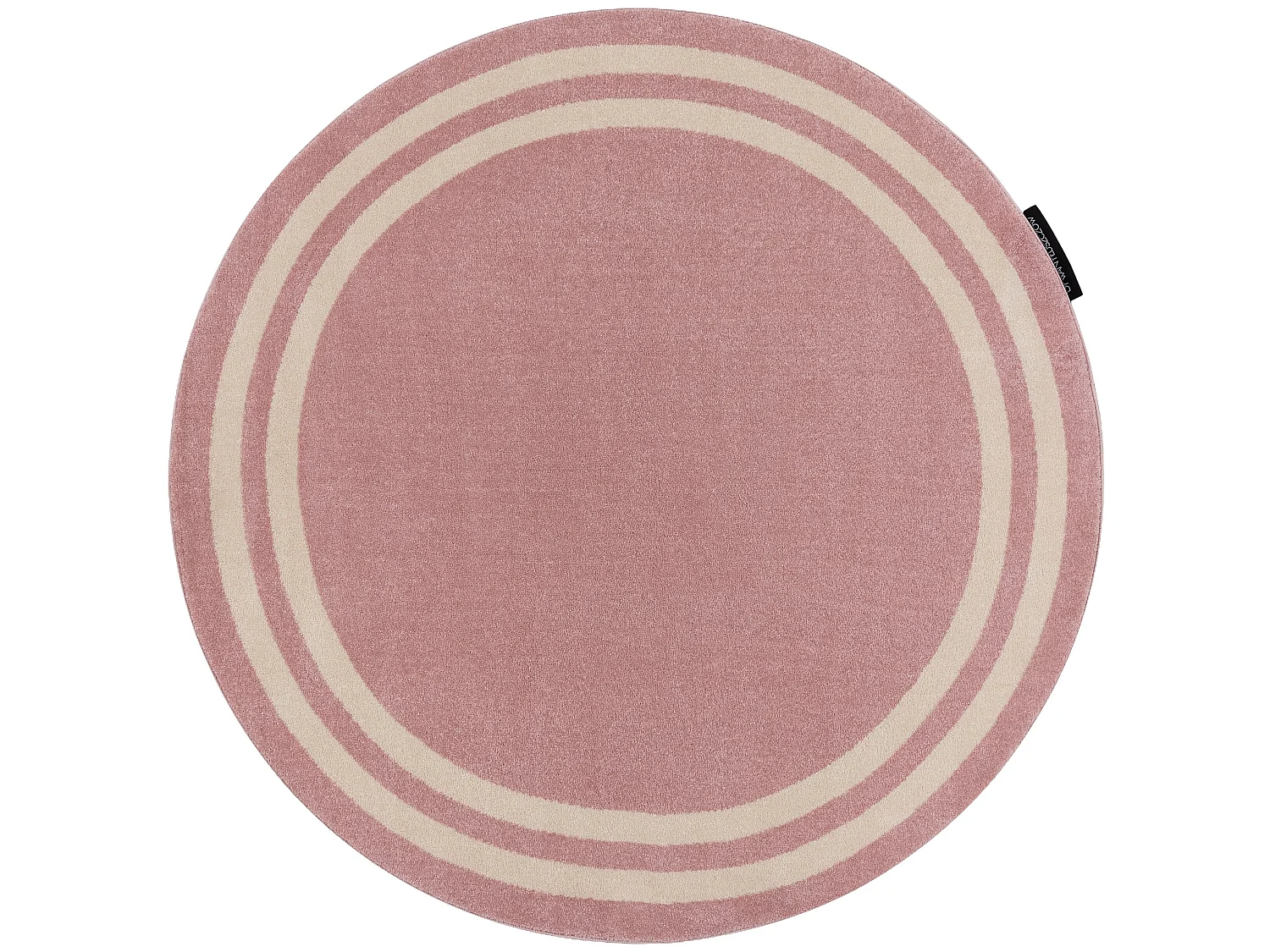 Tapis HAMPTON Cadre cercle rouge cercle 140 cm
