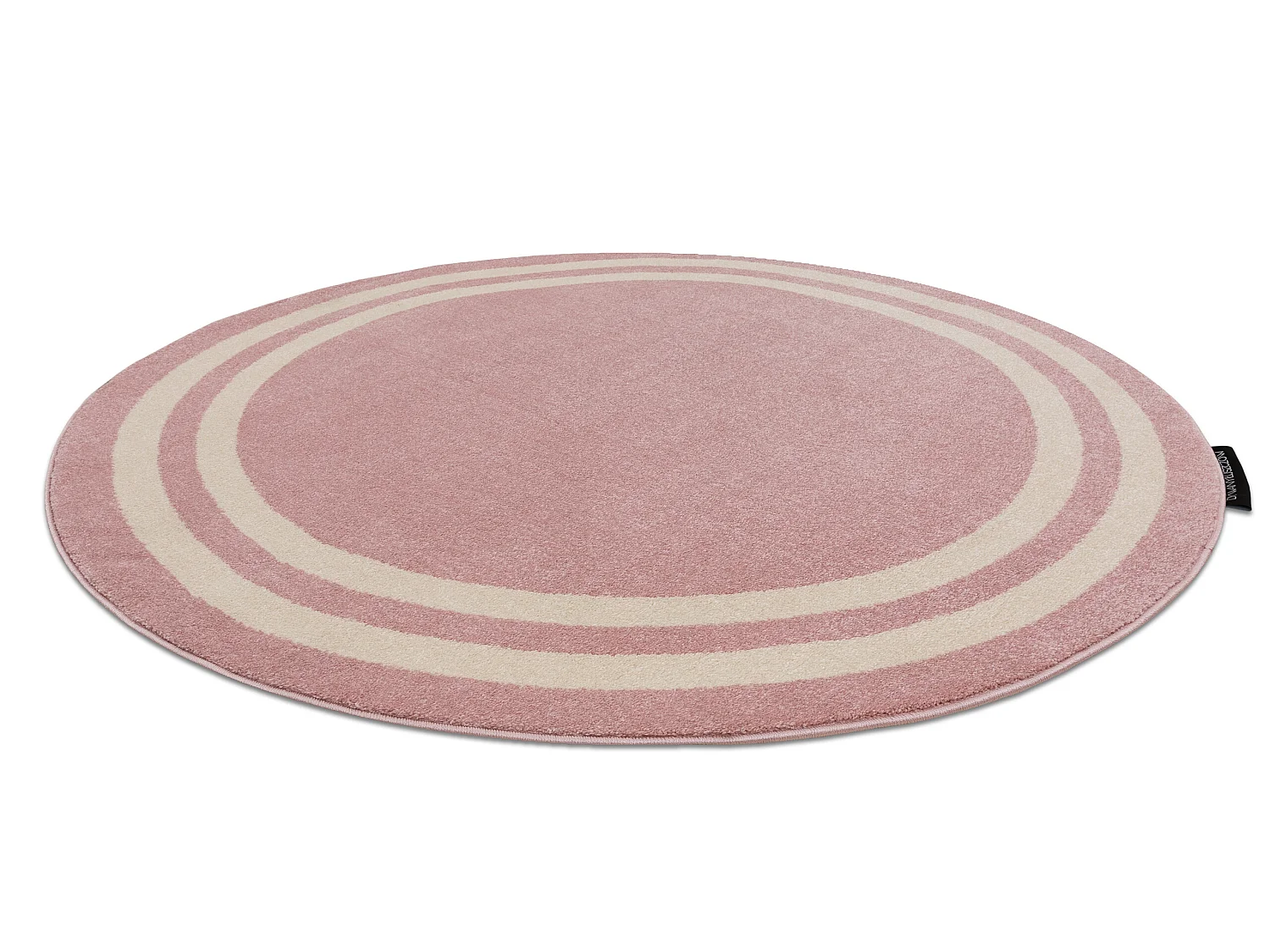Tapis HAMPTON Cadre cercle rouge cercle 140 cm