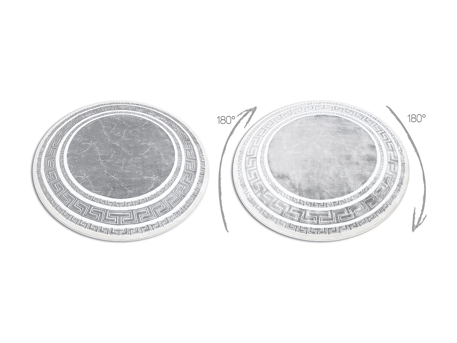 Tapijt GLOSS wiel modern 2813 27 stijlvol, frame, Grieks grijs cercle 200 cm