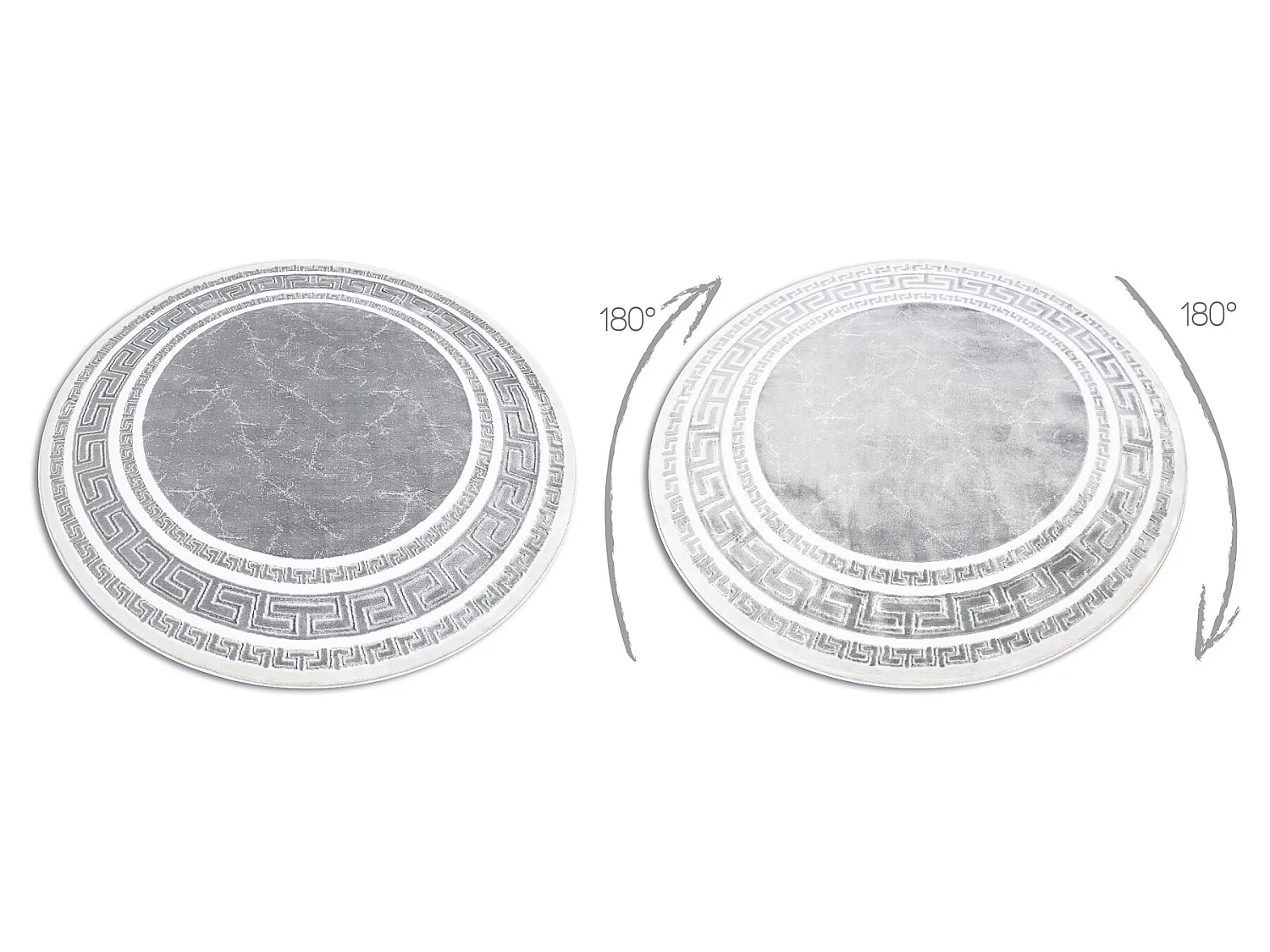 Tapijt GLOSS wiel modern 2813 27 stijlvol, frame, Grieks grijs cercle 200 cm