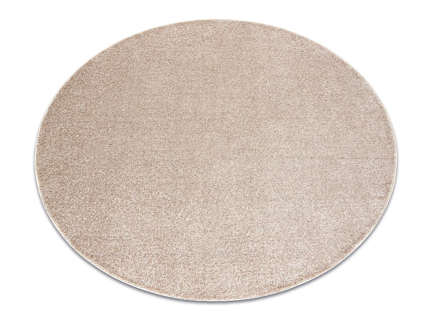 TAPIJT ROND INDUS beige 34, glad, melange cercle 133 cm