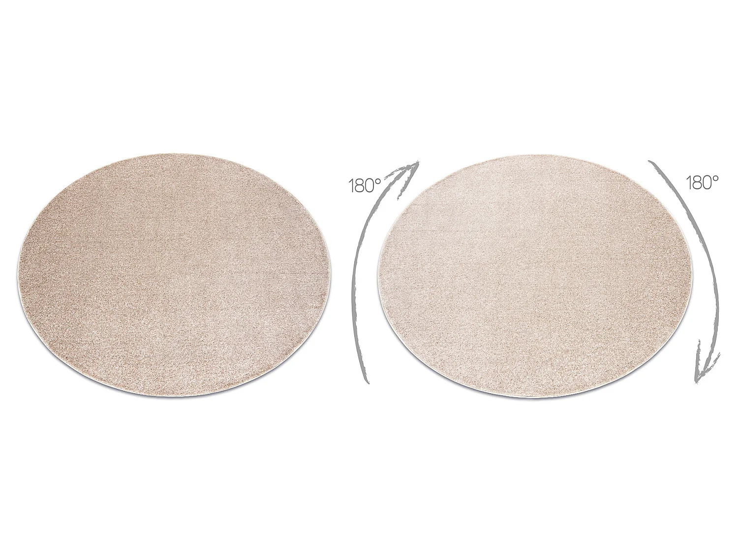 TAPIS cercle INDUS beige 34 plaine MÉLANGE cercle 150 cm