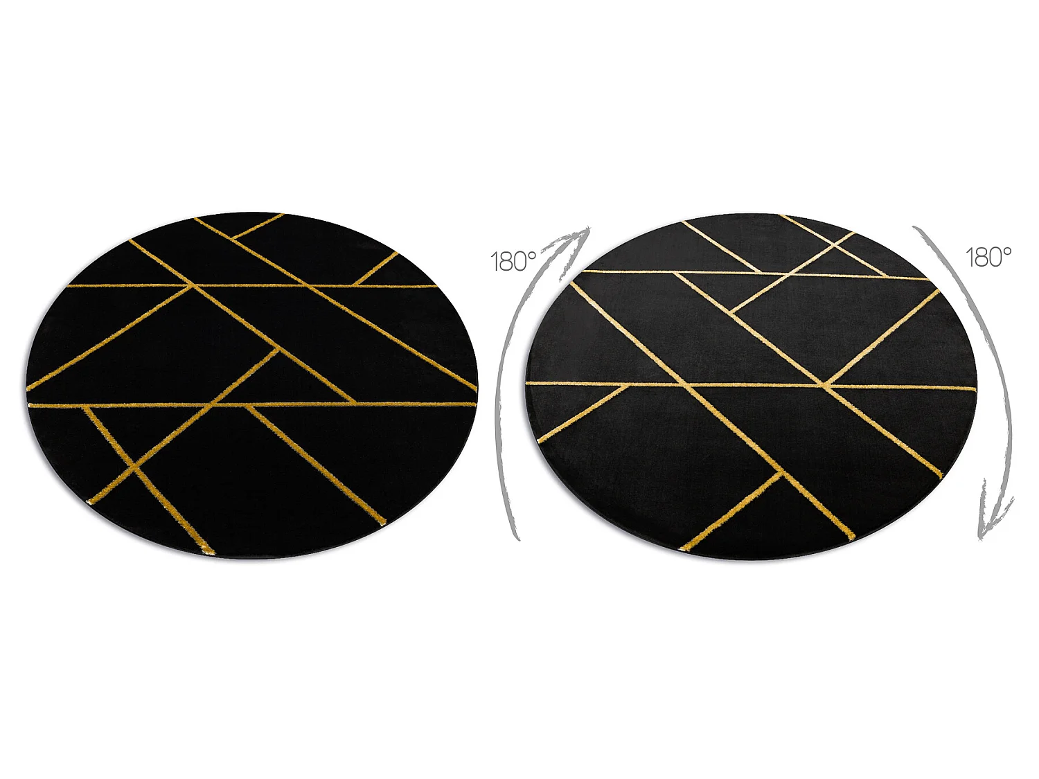 Tapijt EMERALD exclusief 1012 cirkel - glamour, stijlvol marmer, geome cercle 200 cm