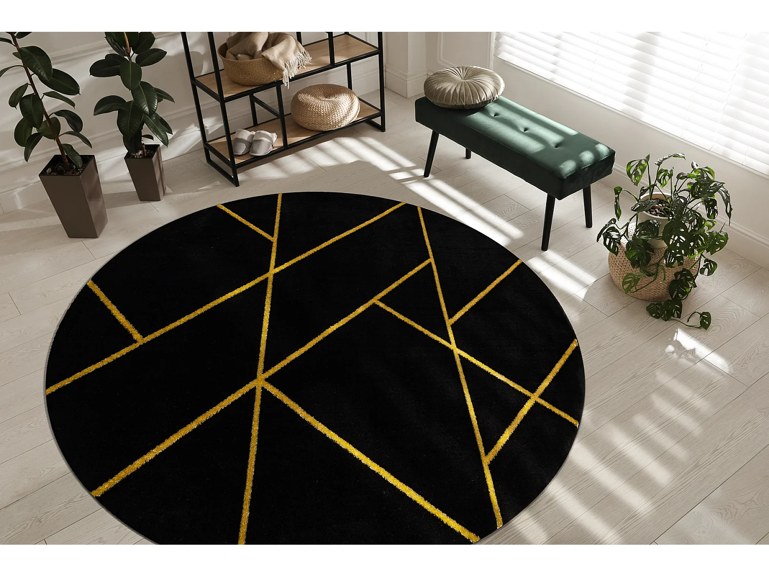 Tapijt EMERALD exclusief 1012 cirkel - glamour, stijlvol marmer, geome cercle 200 cm