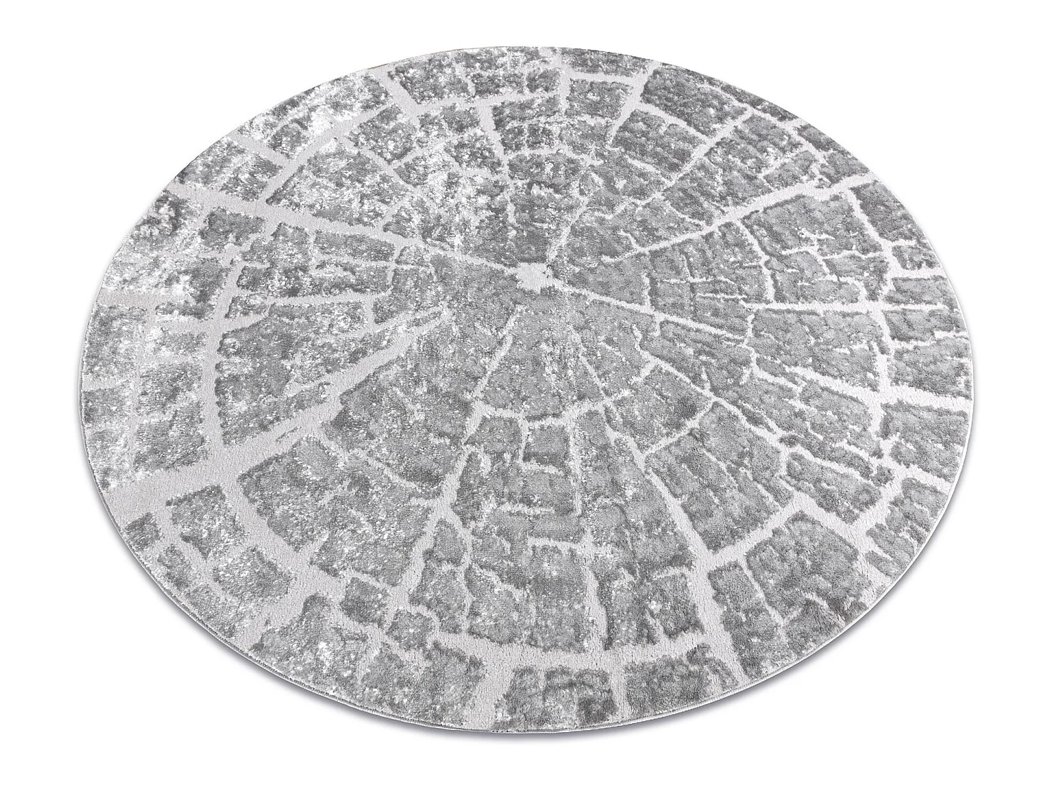 Tapis MEFE moderne Cercle 6185 Arbre Bois - Structural deux niveaux de cercle 160 cm