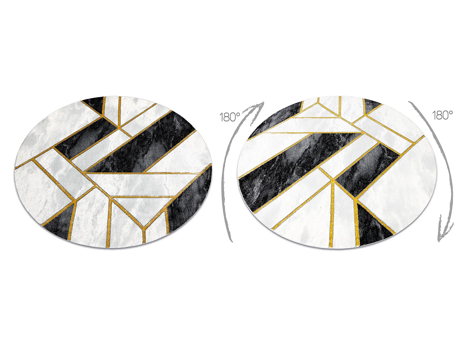 Tapijt EMERALD exclusief 1015 cirkel - glamour, stijlvol marmer, geome cercle 200 cm