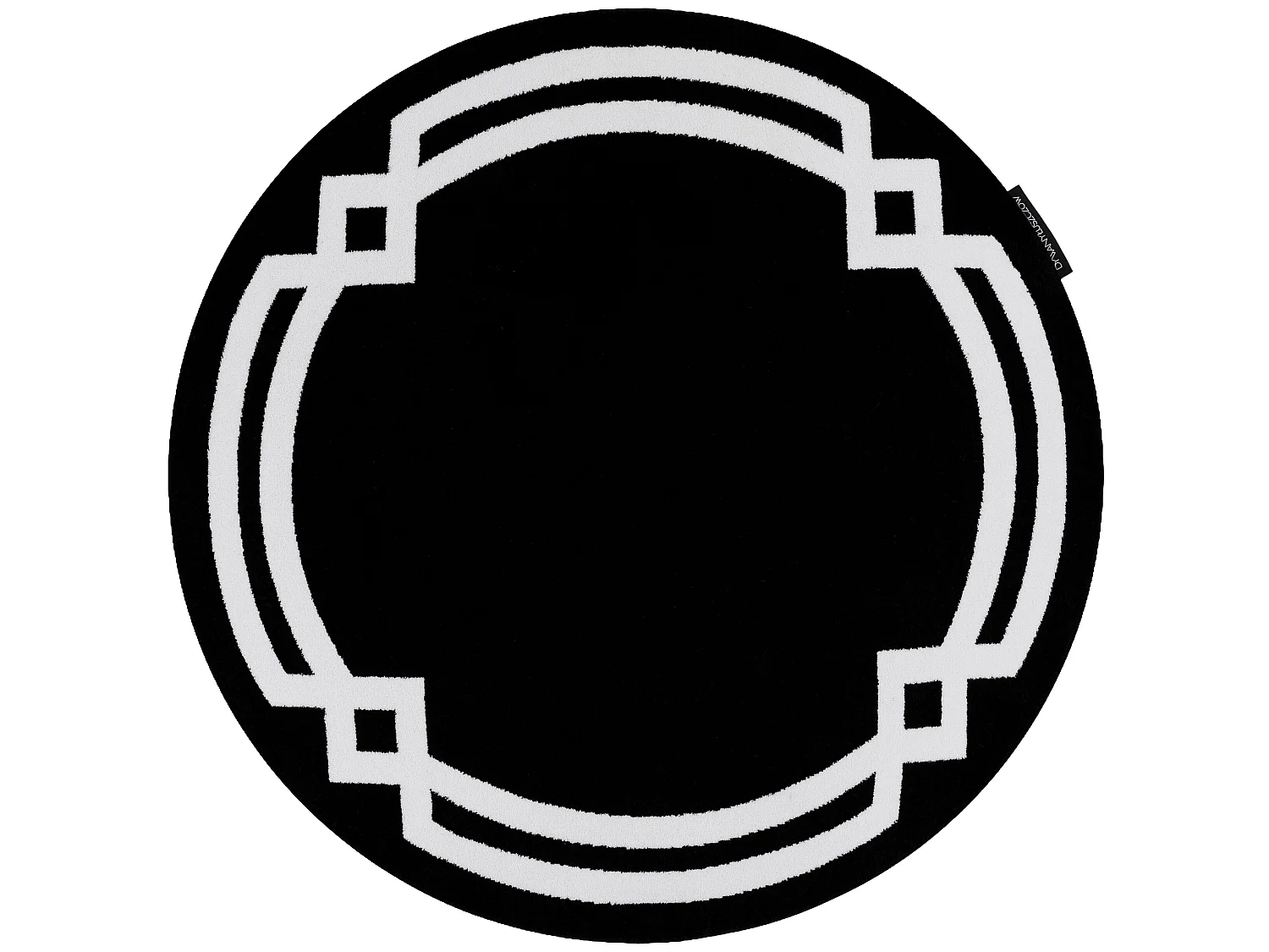 Tapijt HAMPTON Lux ROND zwart cercle 160 cm