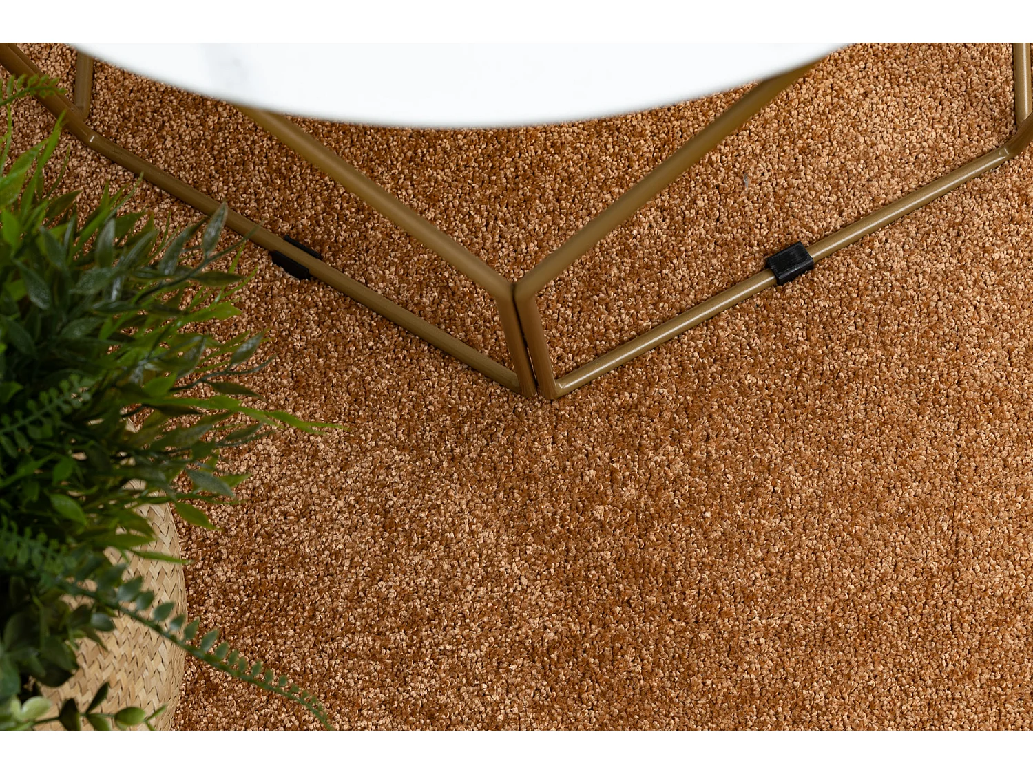 TAPIS cercle SANTA FE or 80 plaine couleur unie cercle 200 cm