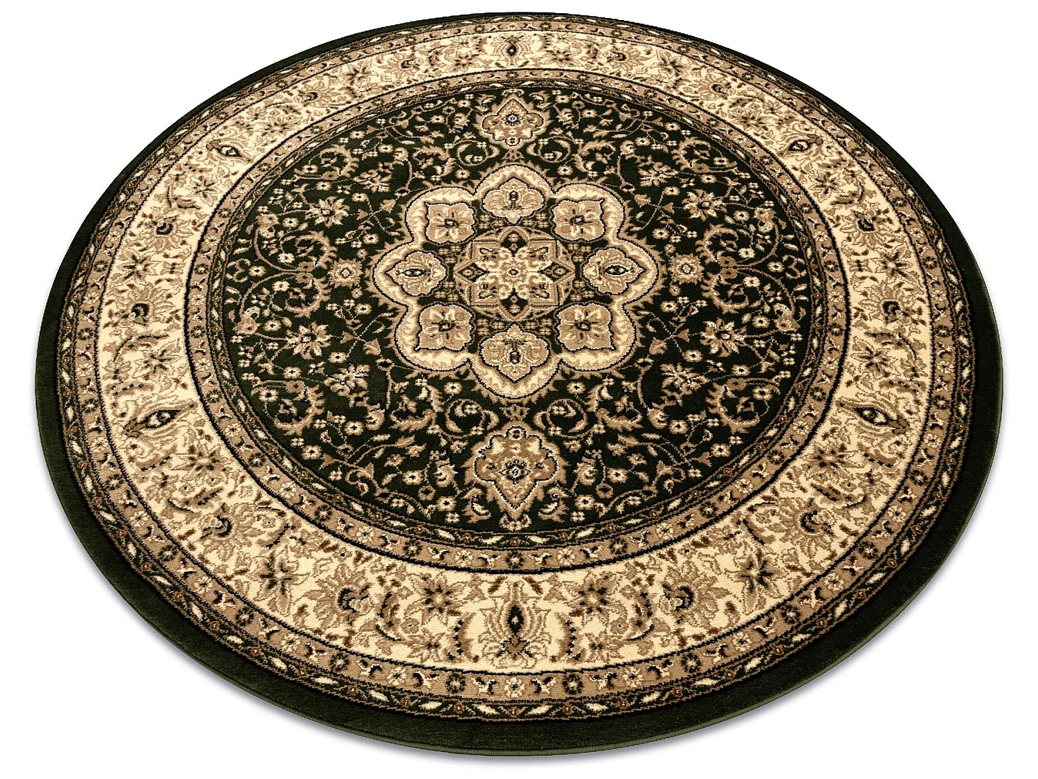 Tapis ROYAL ADR cercle modèle 521 vert cercle 120 cm