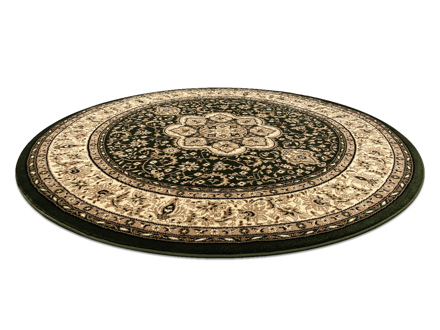 Tapis ROYAL ADR cercle modèle 521 vert cercle 120 cm