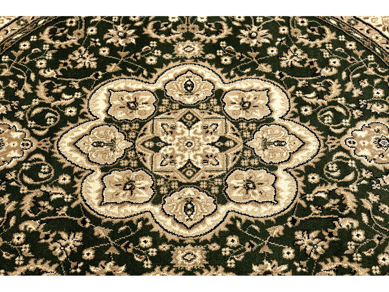 Tapis ROYAL ADR cercle modèle 521 vert cercle 120 cm