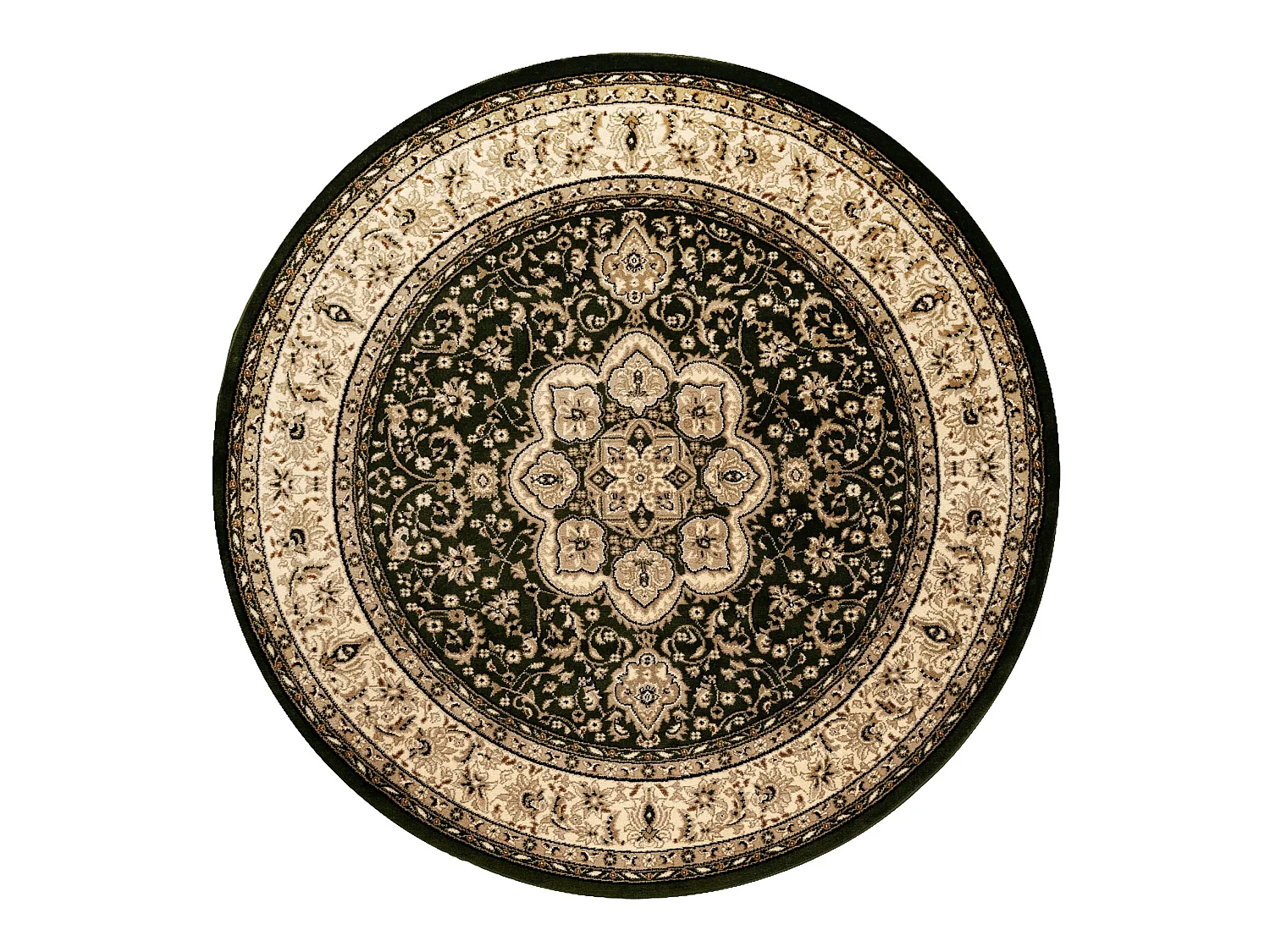 Tapijt ROYAL ADR ROND patroon 521 groen cercle 120 cm