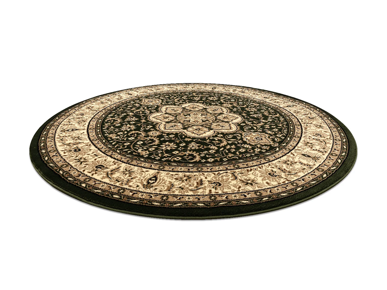 Tapijt ROYAL ADR ROND patroon 521 groen cercle 120 cm