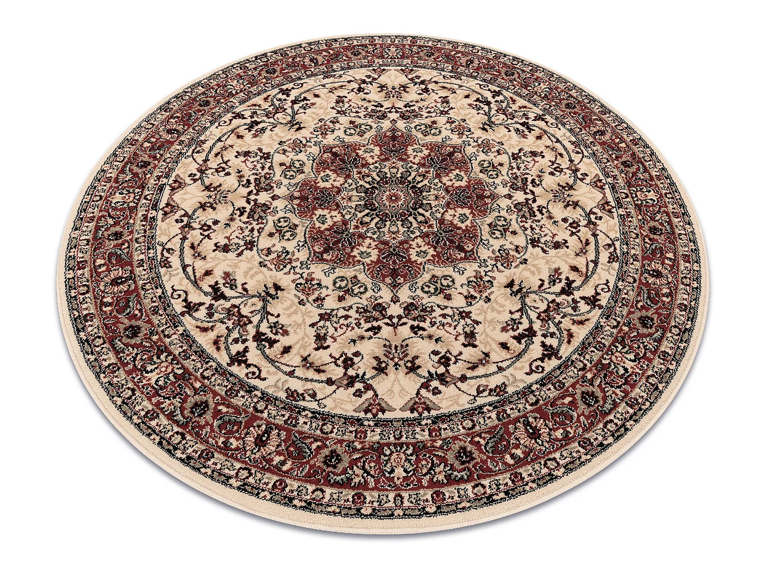 Tapijt POLONIA cirkel KORDOBA zand, beige / terracotta cercle 200 cm