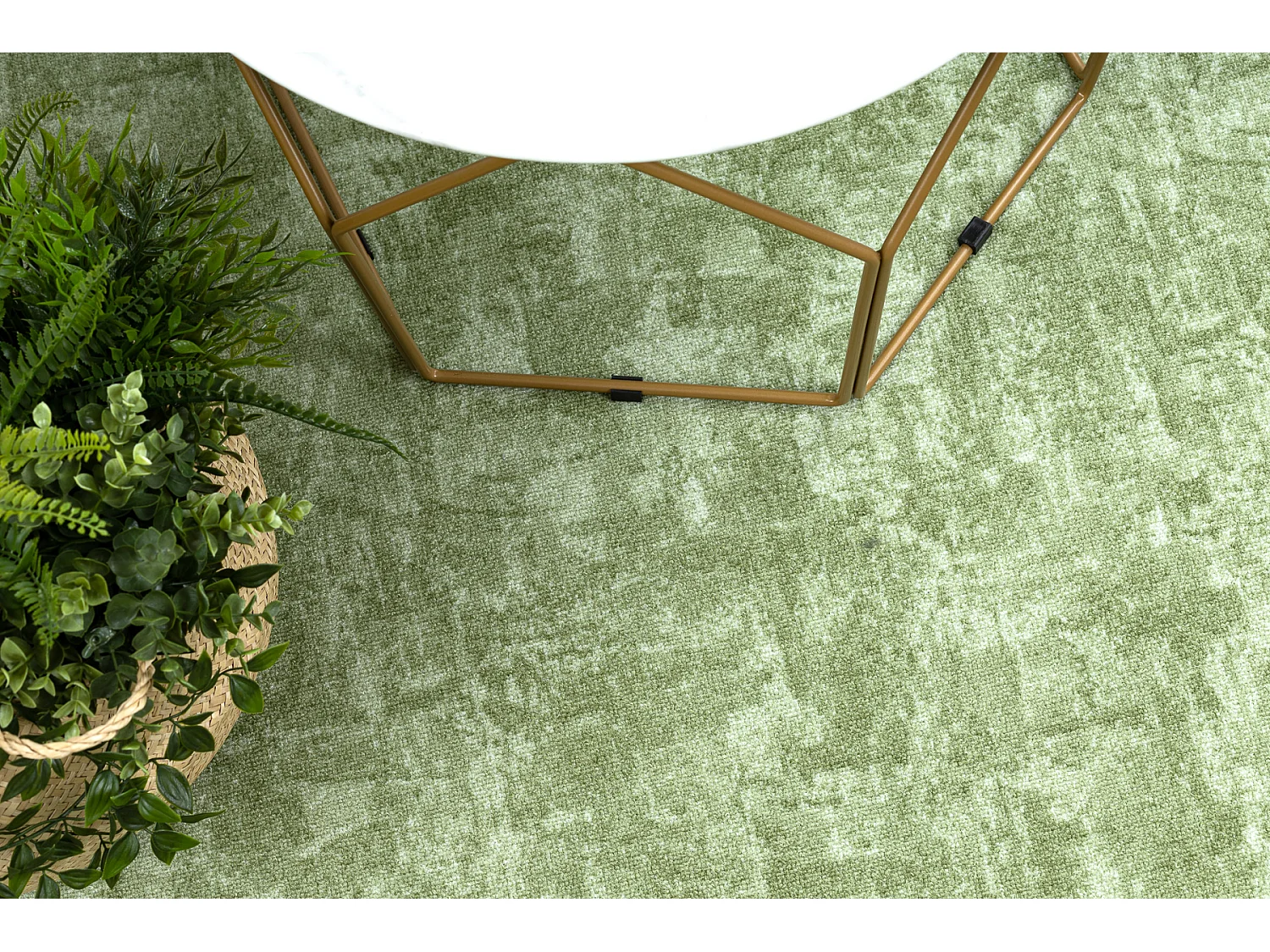 TAPIS cercle SOLID vert 20 BÉTON  cercle 200 cm