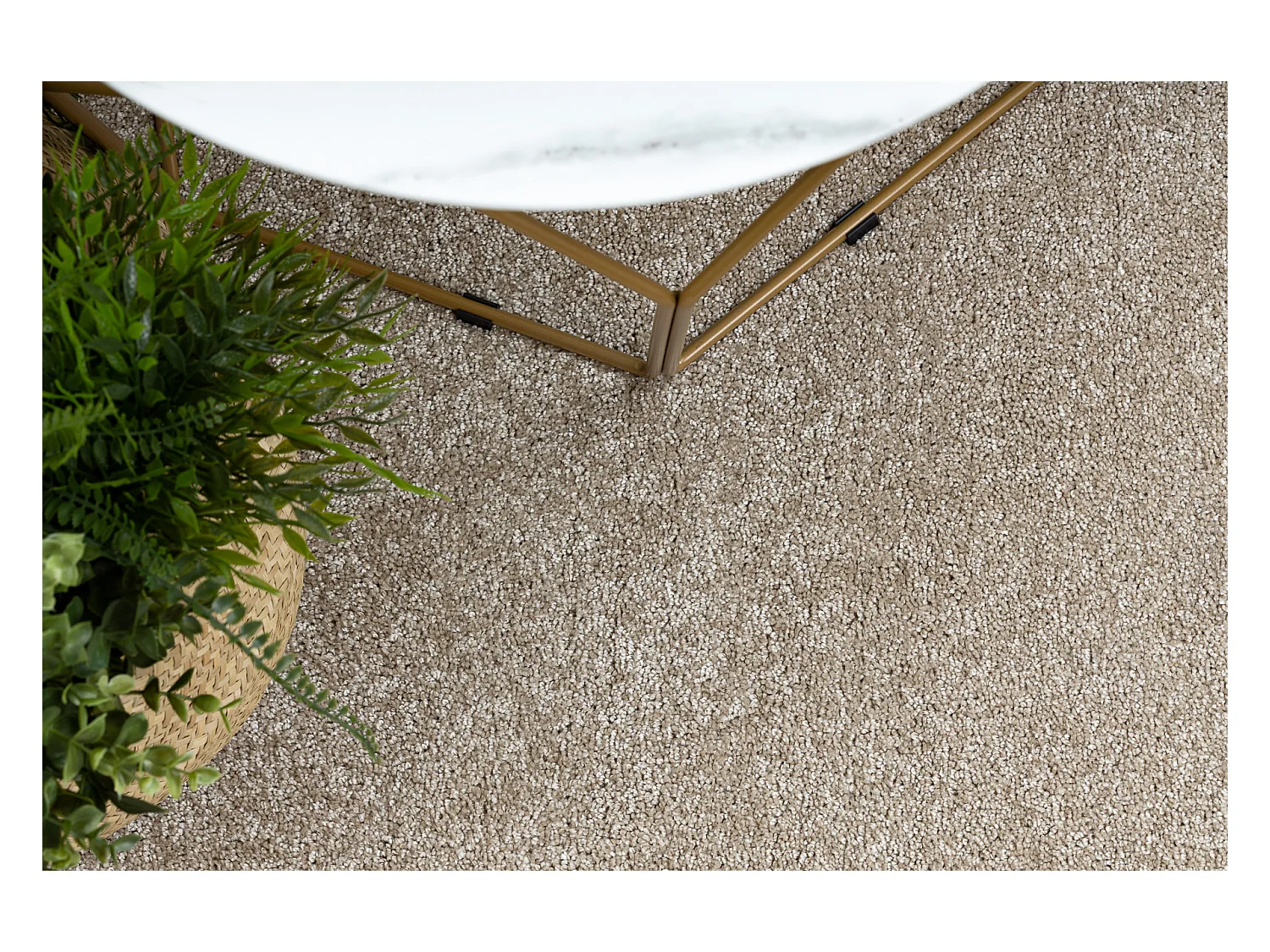 TAPIS cercle SANTA FE beige 33 plaine couleur unie cercle 170 cm