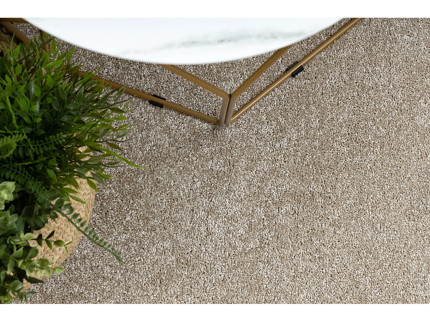 TAPIS cercle SANTA FE beige 33 plaine couleur unie cercle 170 cm