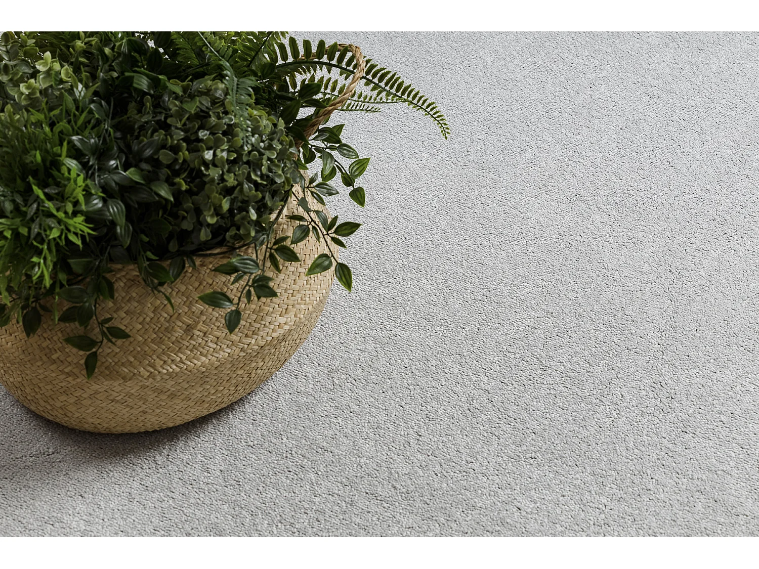 TAPIJT ROND CASHMERE zilver 152, glad cercle 100 cm