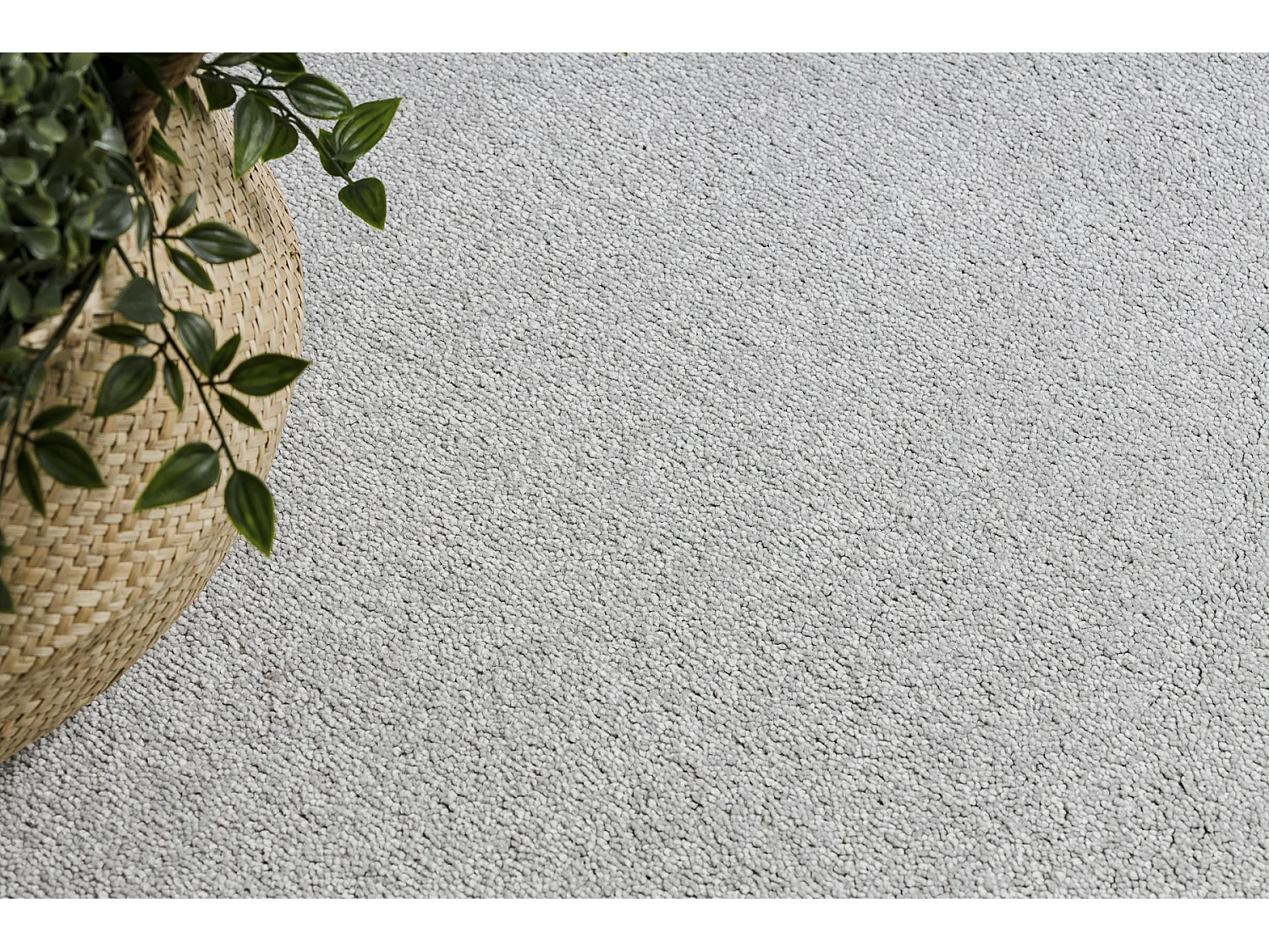 TAPIJT ROND CASHMERE zilver 152, glad cercle 100 cm