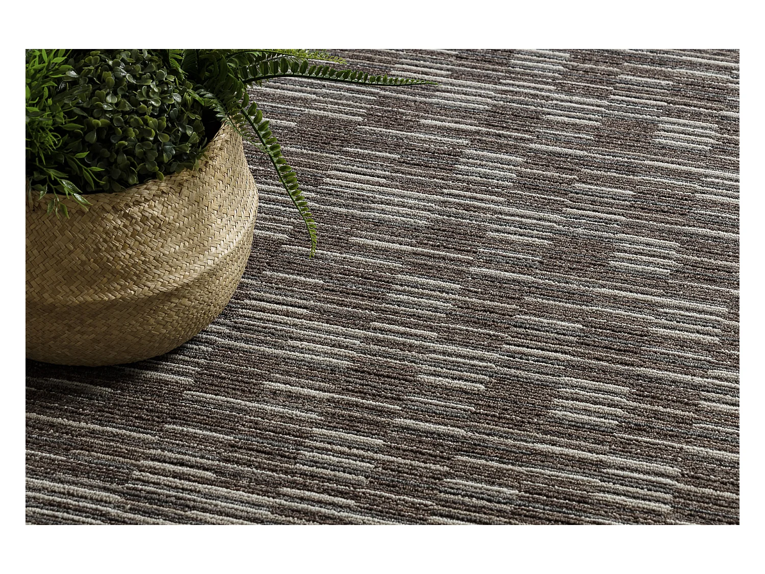 TAPIJT ROND LIBRA bruin 962 Strepen cercle 100 cm