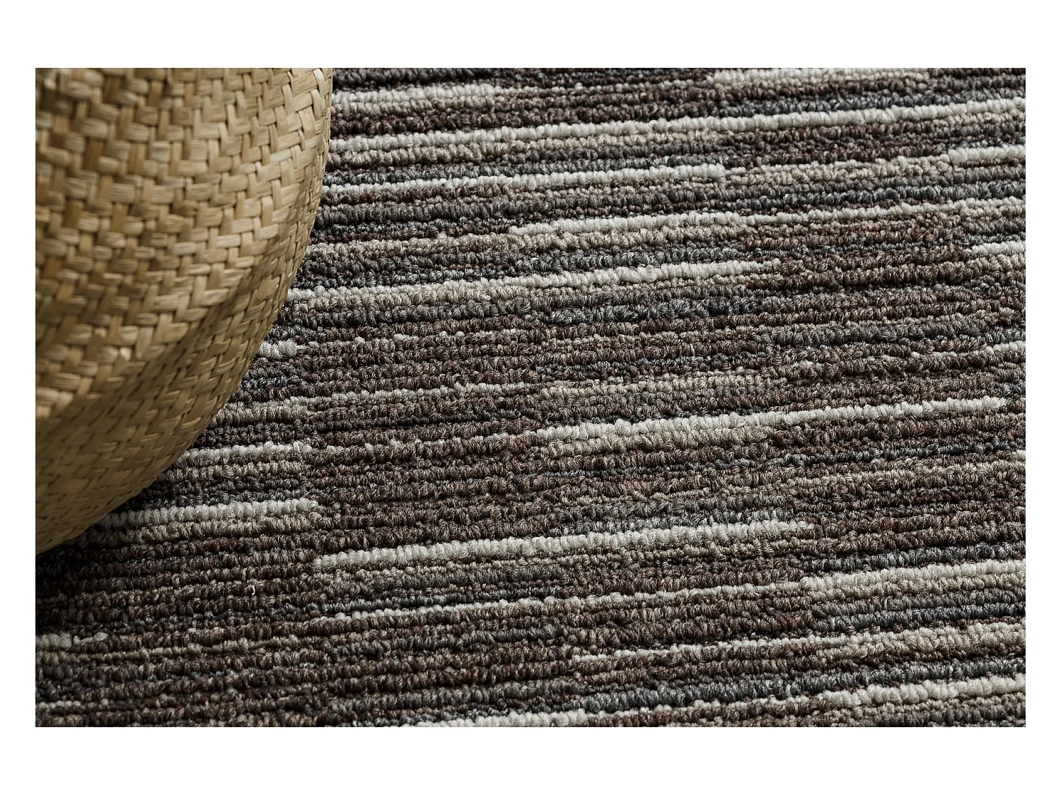 TAPIJT ROND LIBRA bruin 962 Strepen cercle 100 cm