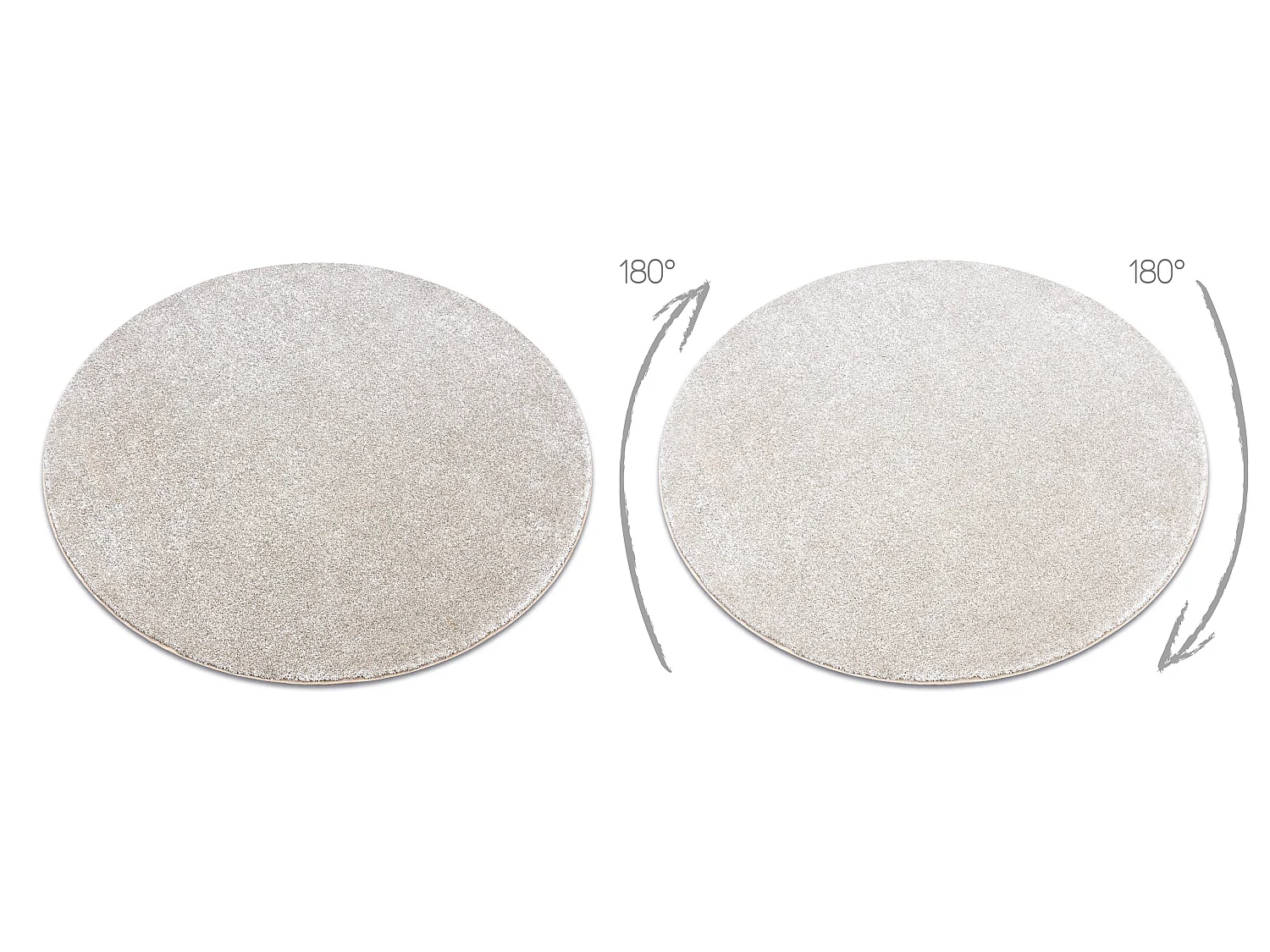 TAPIS cercle SAN MIGUEL crème 031 plaine couleur unie cercle 150 cm