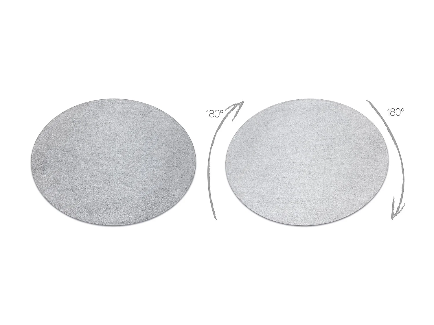 TAPIS cercle INDUS argent 91 plaine MÉLANGE cercle 170 cm
